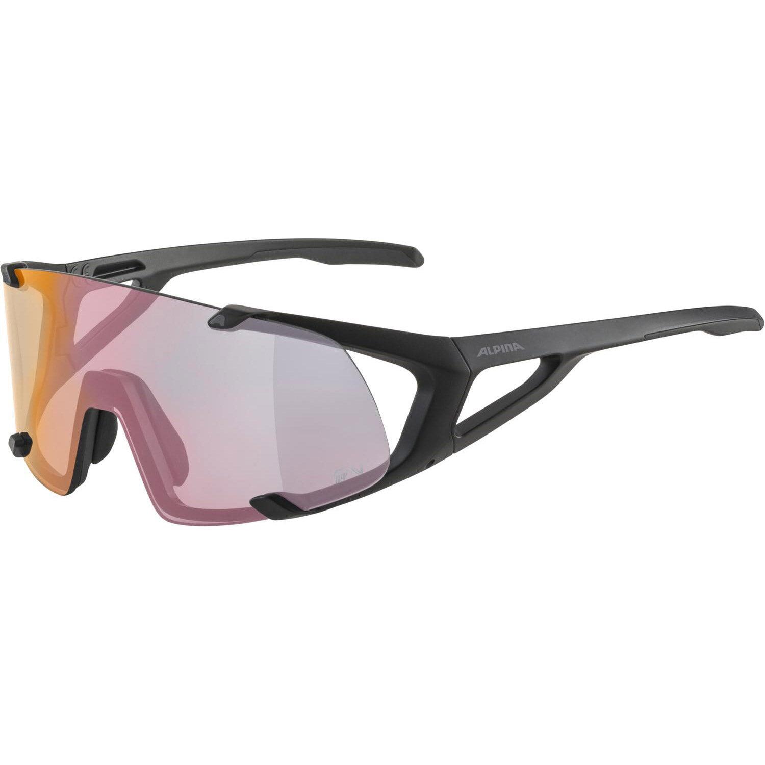 Alpina Hawkeye S QV sportowe okulary przeciwsłoneczne matowy czarny/rainbow