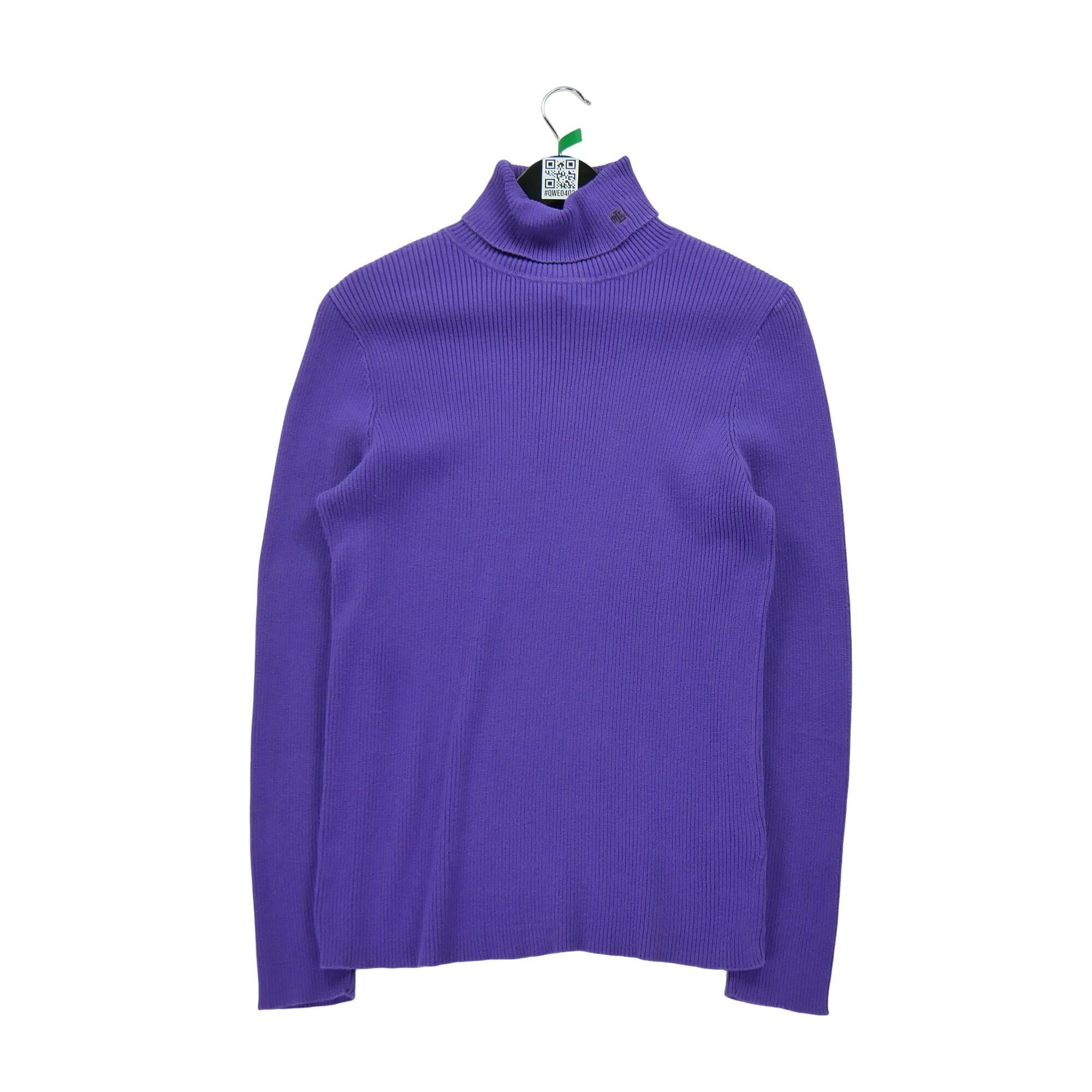 Sweter z golfem dla kobiet Fioletowy
