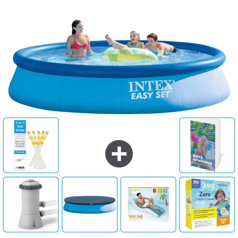 INTEX Basen Easy Set Okrągły - 396x84 cm - 7-częściowy S309