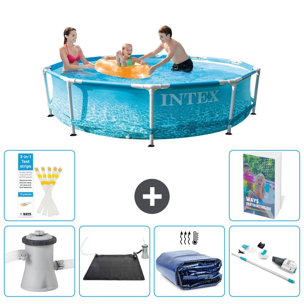 INTEX Basen ze stelażem Okrągły - 305x76 cm - 7-częściowy S252