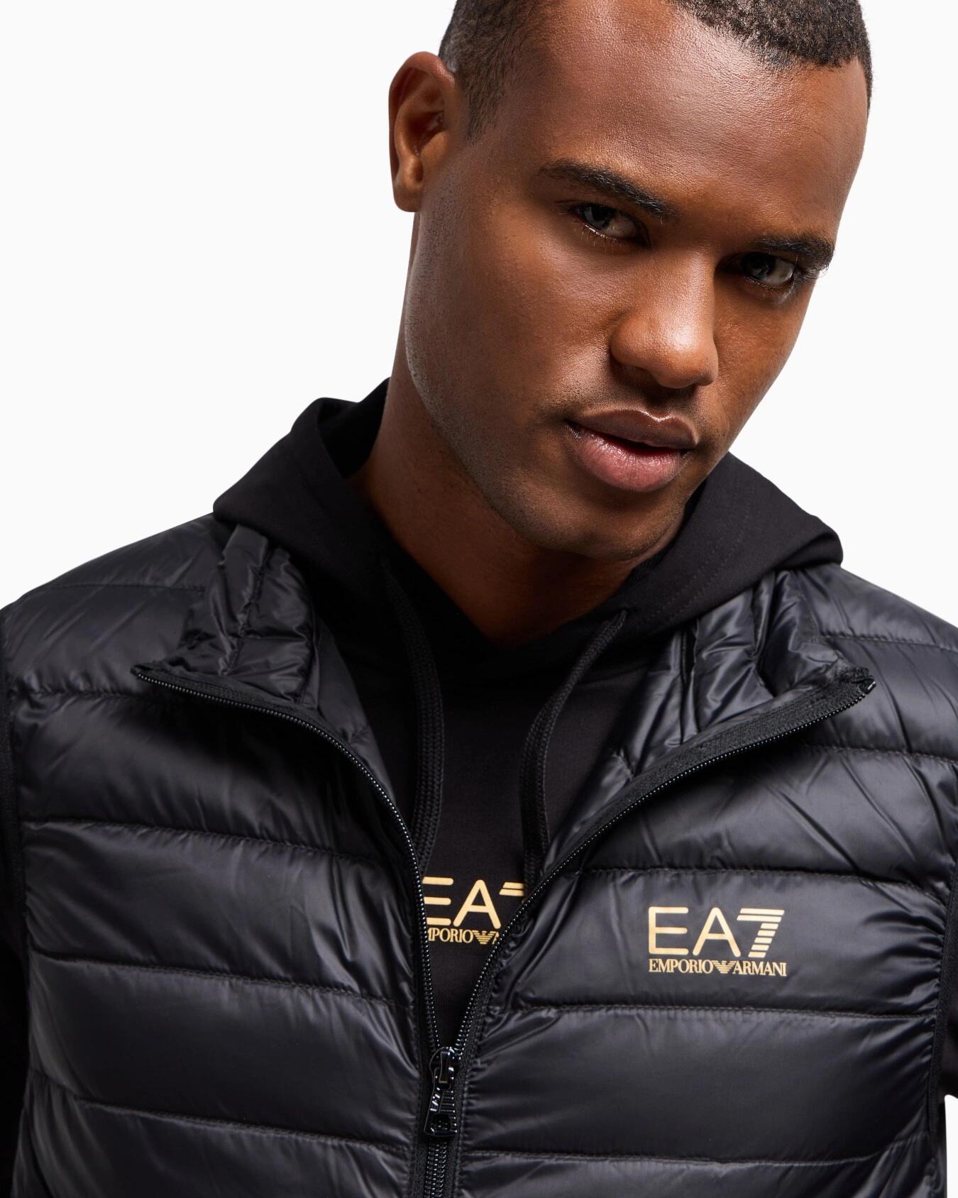 Kamizelka puchowa męska EA7 Emporio Armani sportowa ocieplana czarna