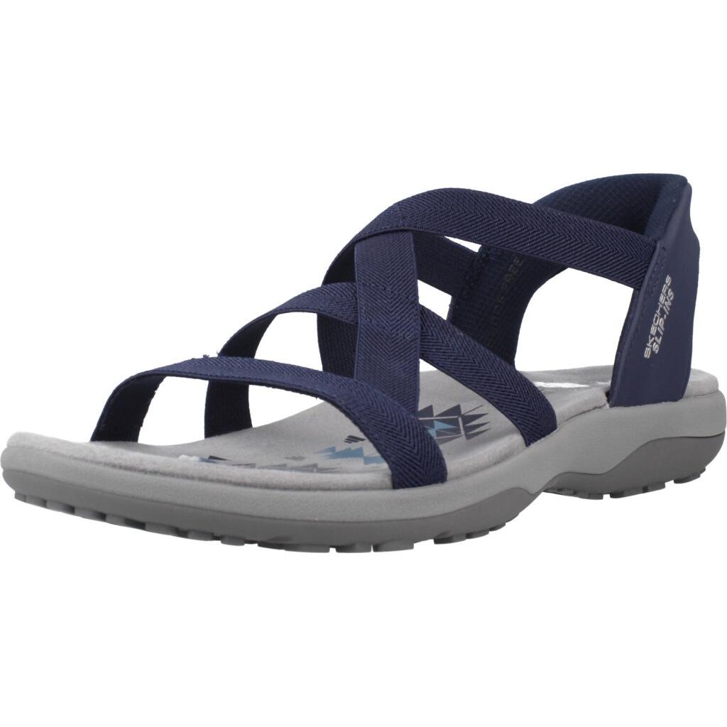 Sandały SKECHERS REGGAE SLIM STRETCH FLEX Niebieski