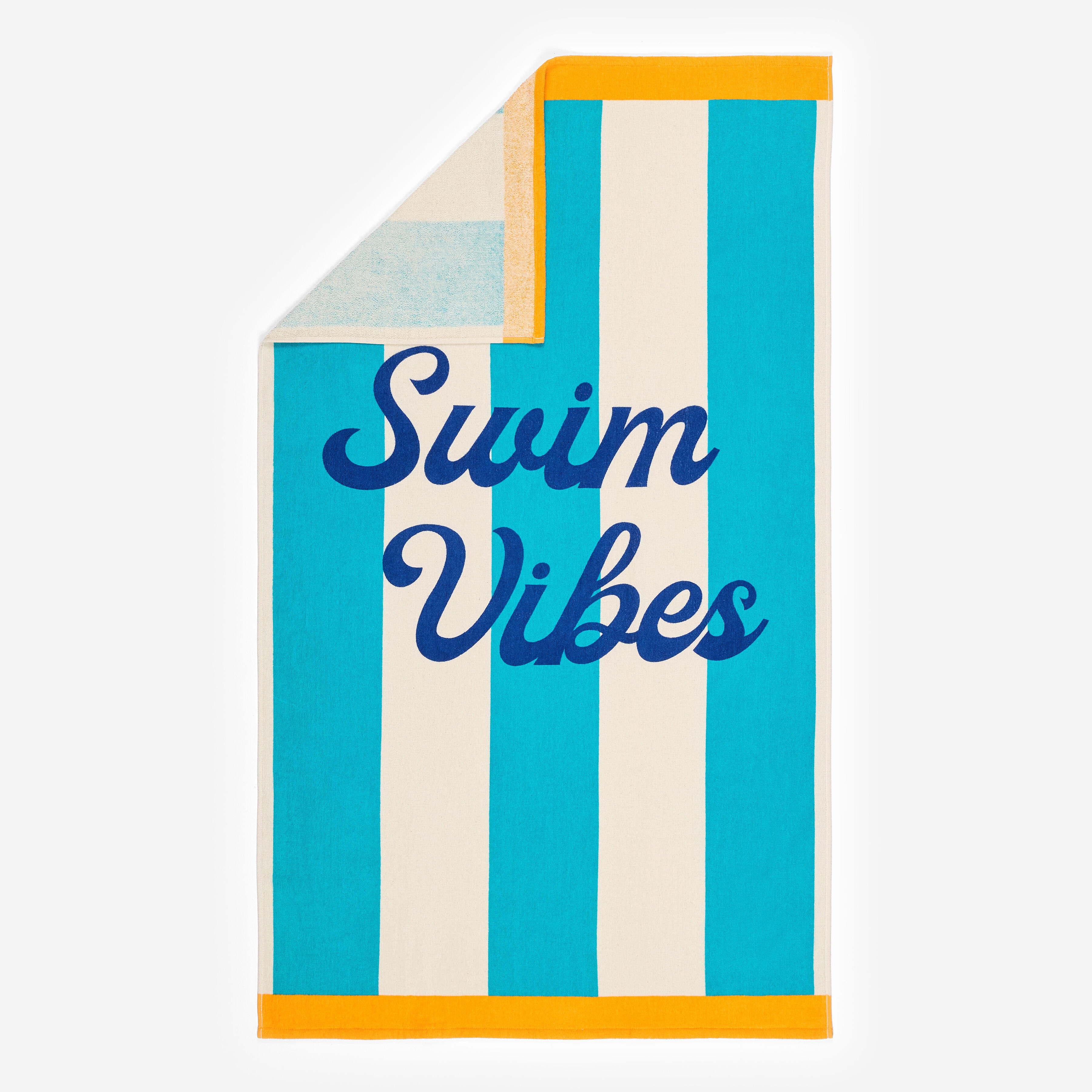 Ręcznik z bawełny plażowy Decathlon Swim L 145 x 85 cm