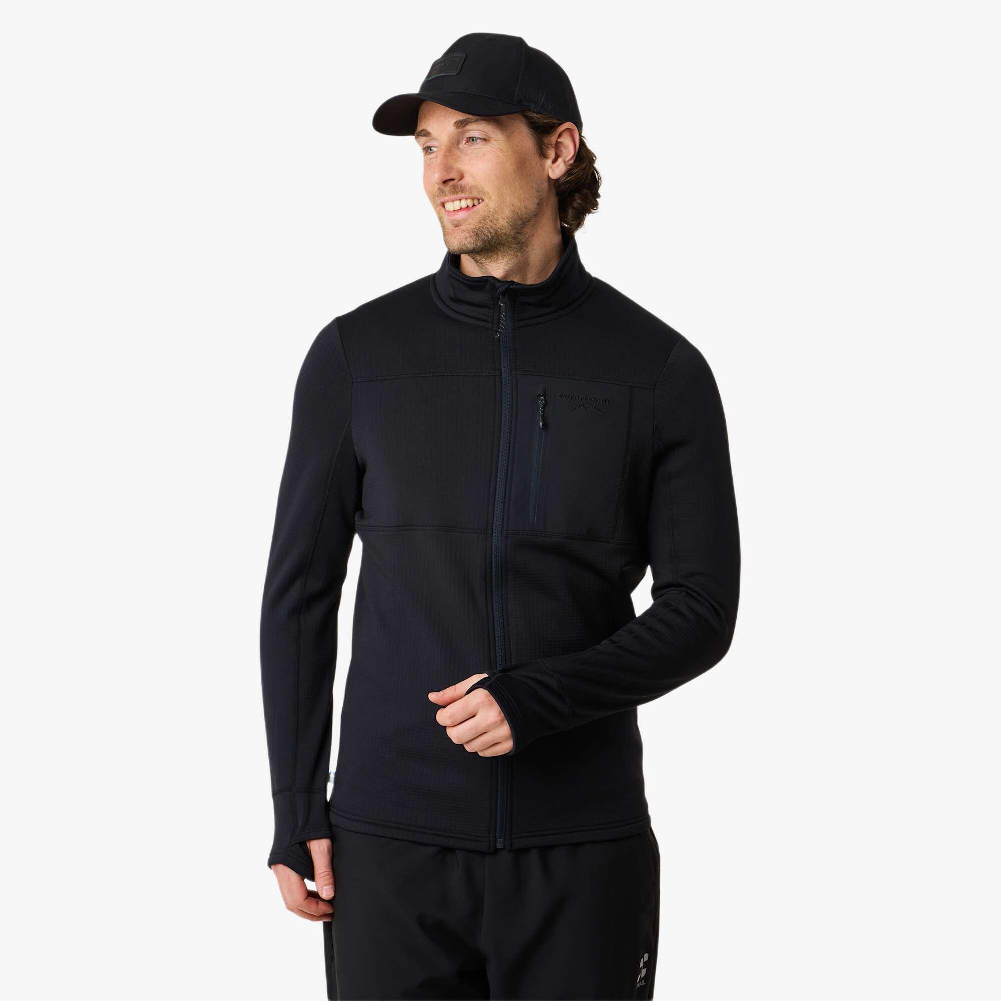 Bluza Polarowa Rozpinana Wędrówki Mężczyzna Trondheim Tkanina Elastyczna