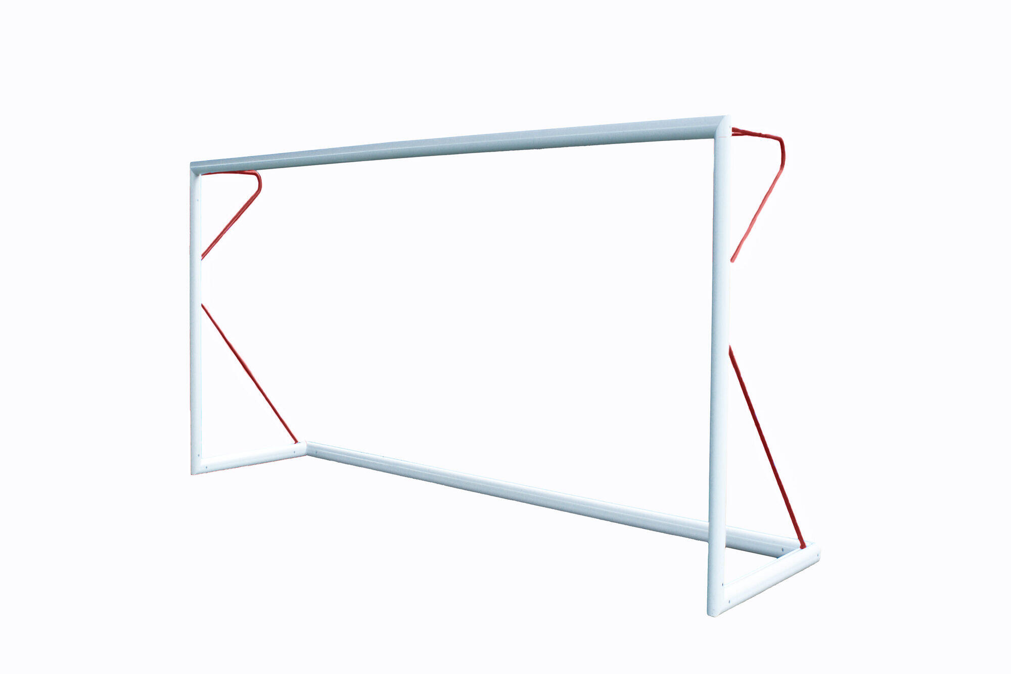 Bramka do piłki nożnej 1,5 x 1 m - Przenośna - Aluminium Ø80mm - Czerwona