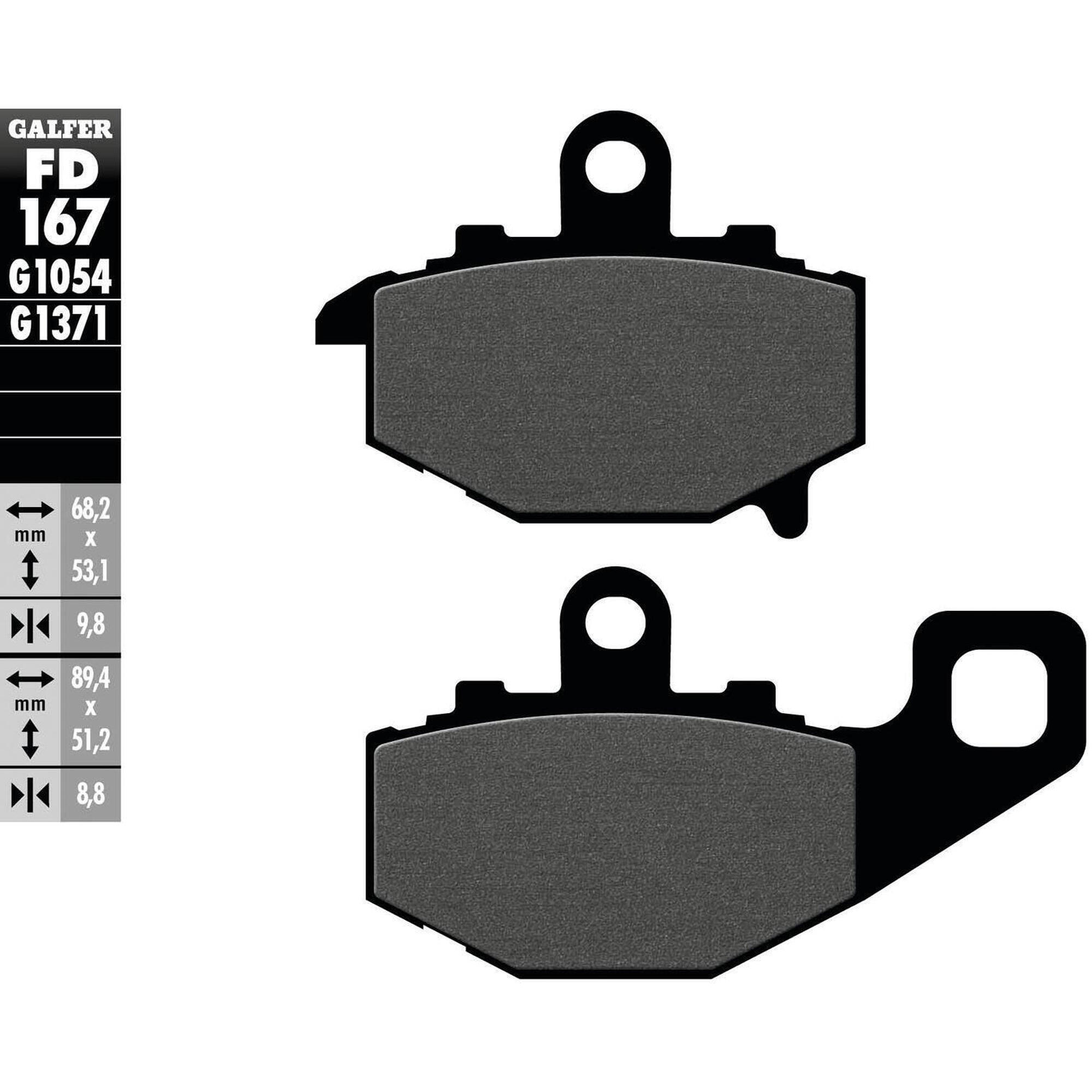 Klocki hamulcowe GALFER FD167 (G1054) ECE R90