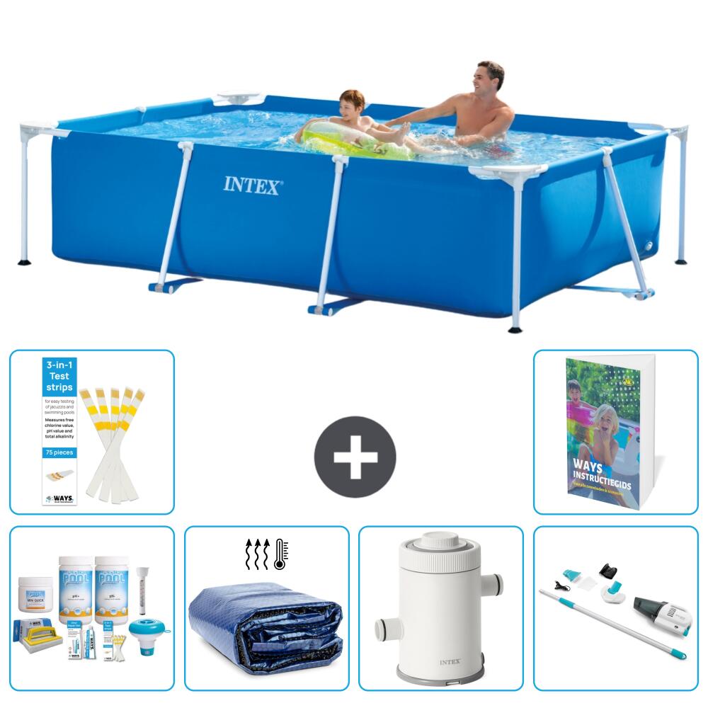 INTEX Basen ze stelażem Prostokątny - 260x160x65 cm - 7-częściowy S136