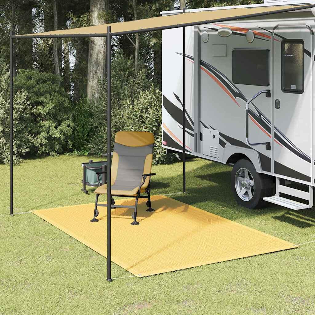 VidaXL Mata pod namiot 250 x 200 cm HDPE beżowa