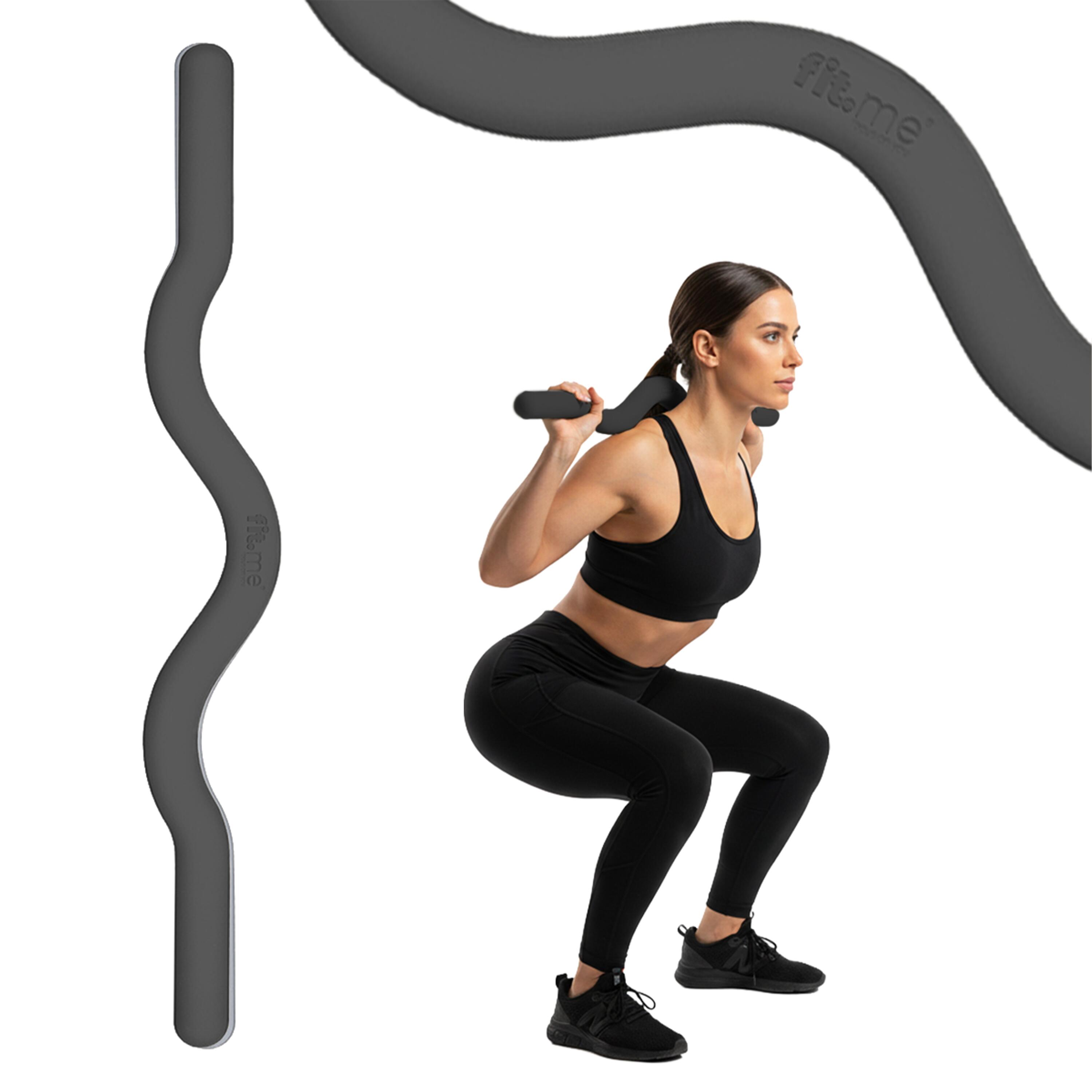 SZTANGA OBCIĄŻENIOWA ŁAMANA SILIKONOWA DO ĆWICZEŃ FITNESS PILATES 6.8 KG