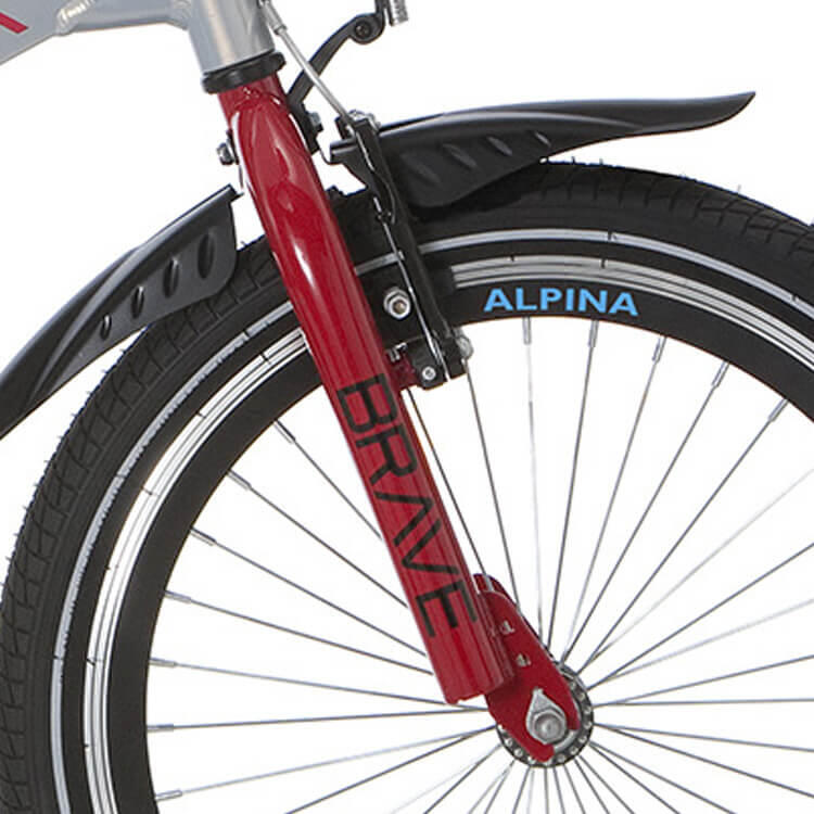 Widelec Alpina Brave 20 cali czerwony perłowy