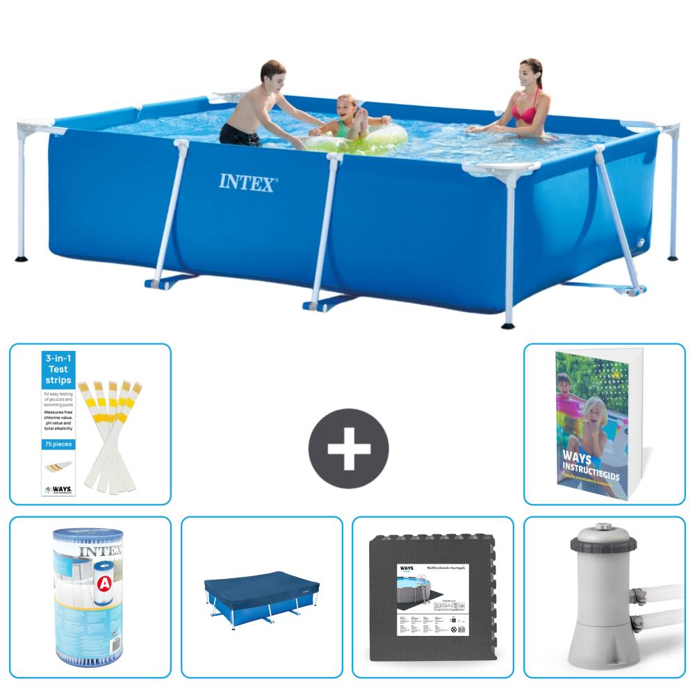 INTEX Basen ze stelażem Prostokątny - 300x200x75 cm - 7-częściowy S41