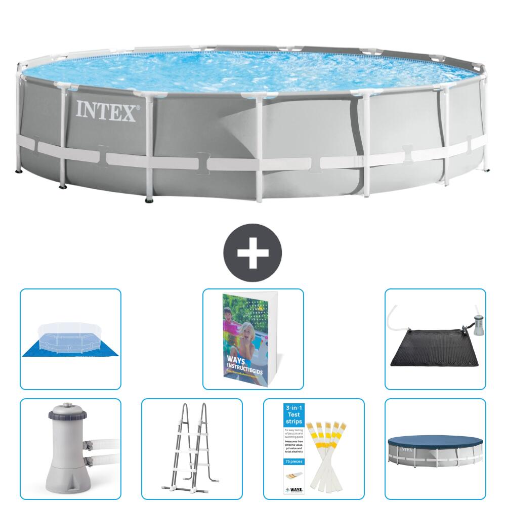 INTEX Basen Prism Frame Okrągły - 457x107 cm - 8-częściowy S562