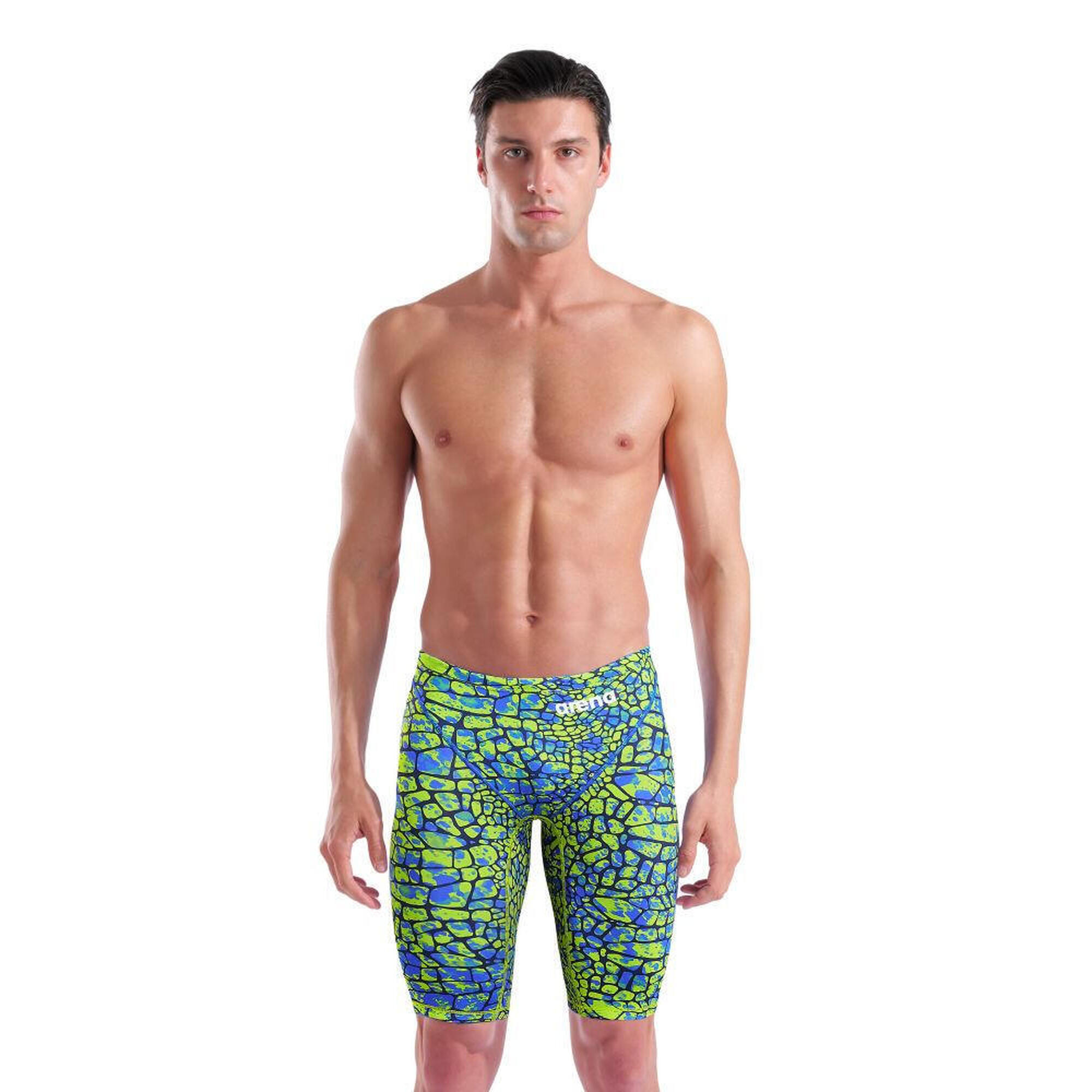 Spodenki startowe pływackie Arena Powerskin ST Next Jammer Snake Green