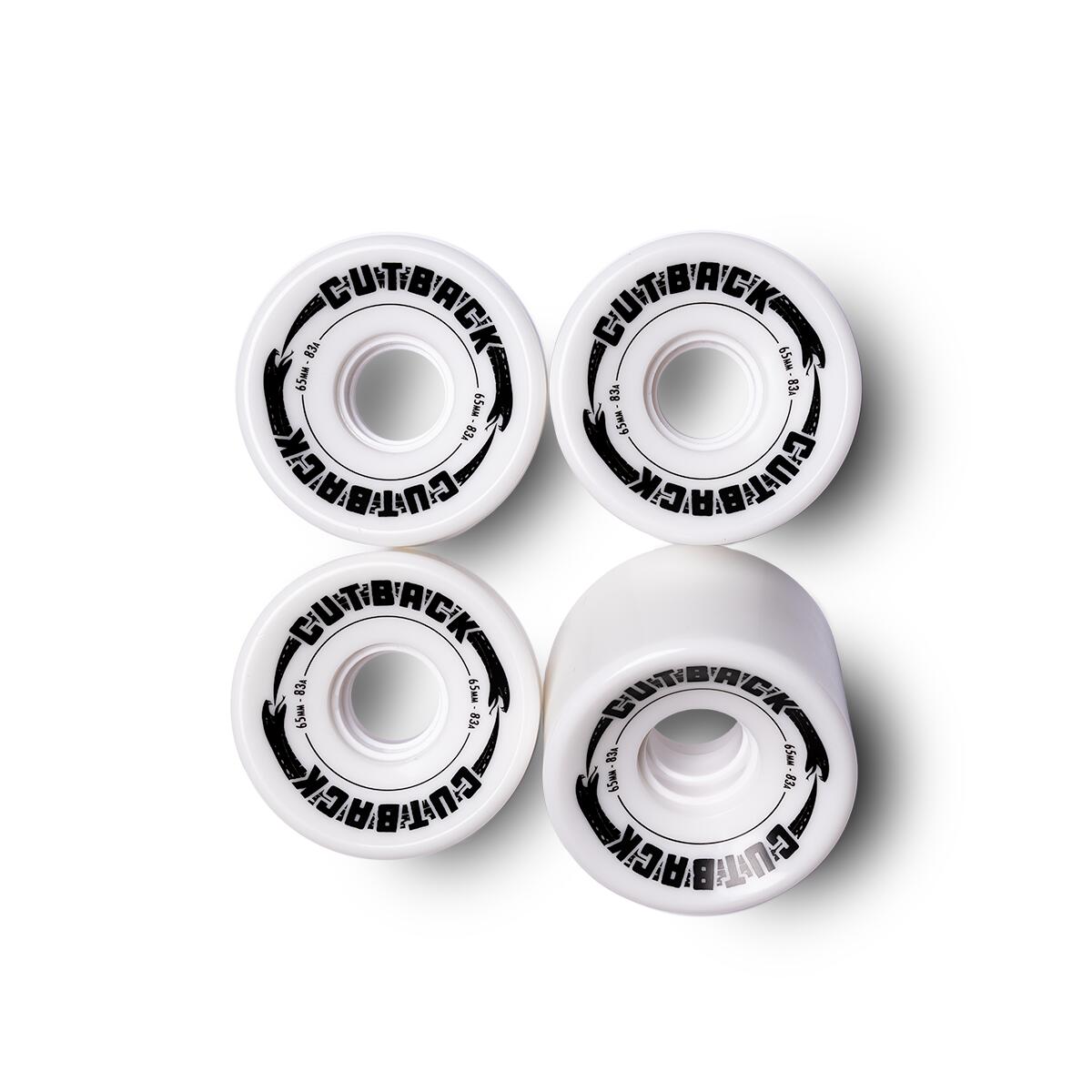 Koła do Longboardu Deskorolki Cutback Surfskates Infinity White 65mm