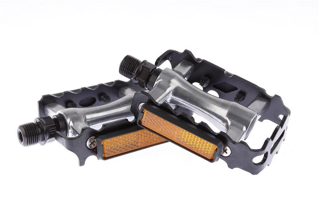 Mirage ATB FP-980 pedały aluminiowe z odblaskami czarny/srebrny