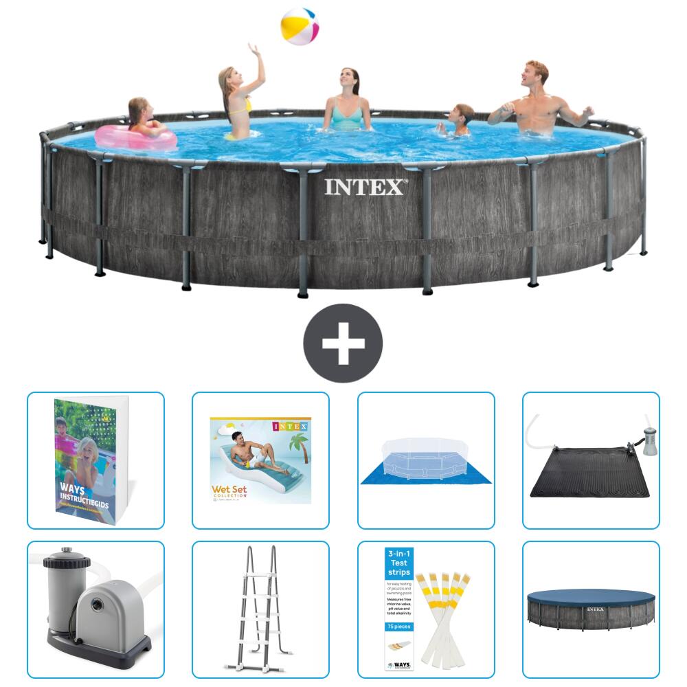 INTEX Basen Prism Frame Okrągły - 549x122 cm - 9-częściowy S567