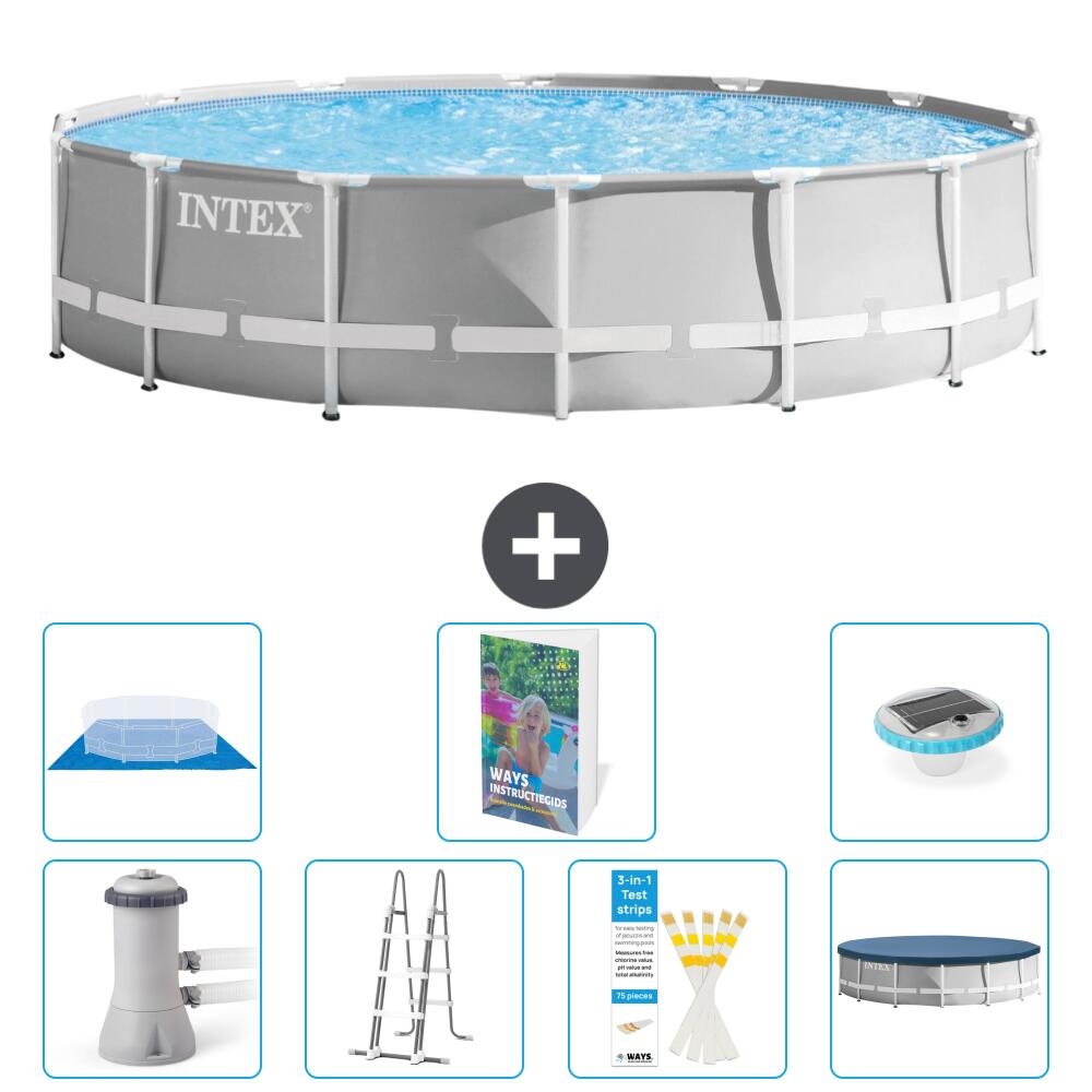 INTEX Basen Prism Frame Okrągły - 427x107 cm - 8-częściowy S596