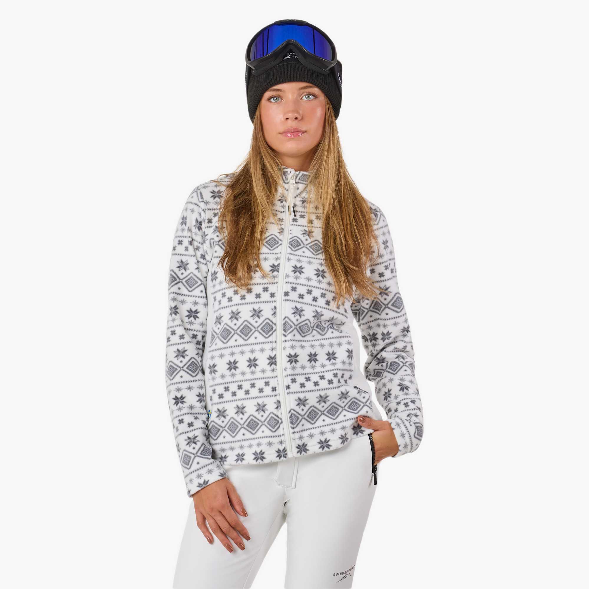 Bluza Polarowa Rozpinana Wędrówki Kobieta Idre Oddychający