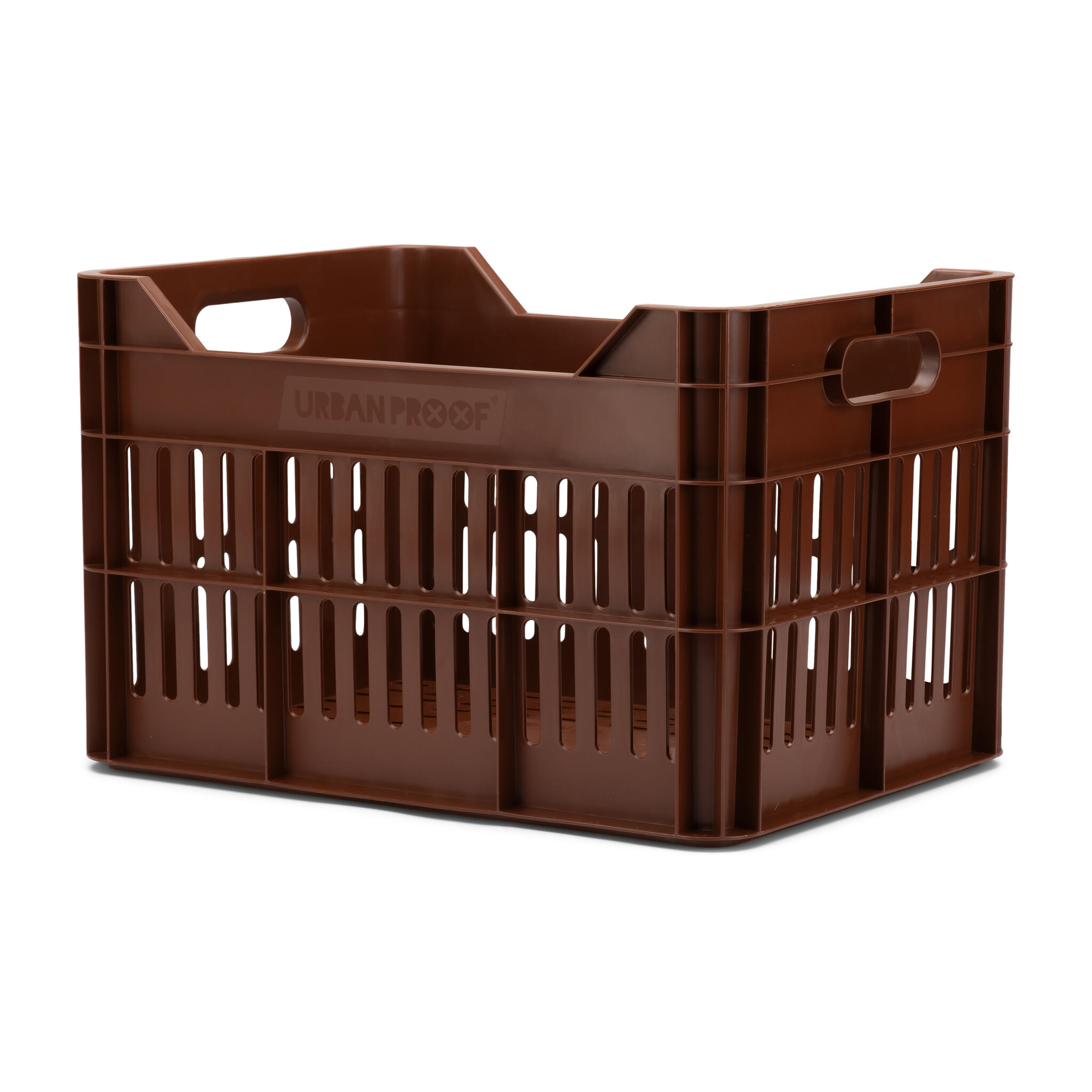 Skrzynka rowerowa UrbanProof Click 30L z recyklingu - Ciemnobrązowa