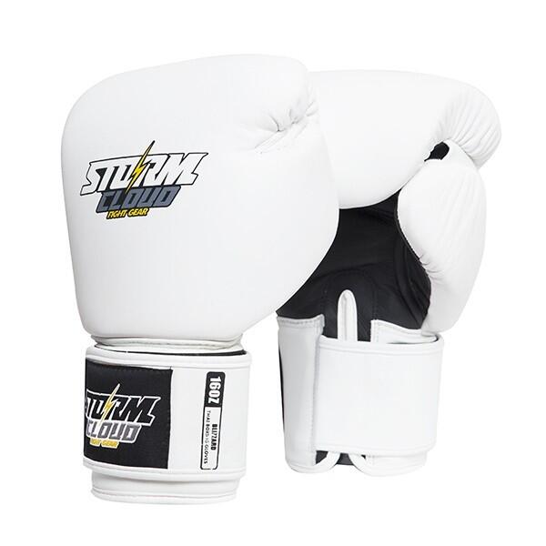 Rękawice do Muay Thai StormCloud Blizzard Classic Białe 10oz