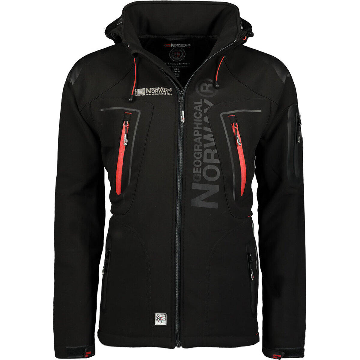 Kurtka przeciwdeszczowa z odpinanym kapturem Geographical Norway Techno