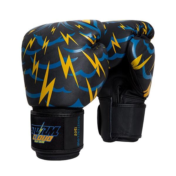 Rękawice ze skóry naturalnej do Muay Thai StormCloud Blizzard Monstercloud