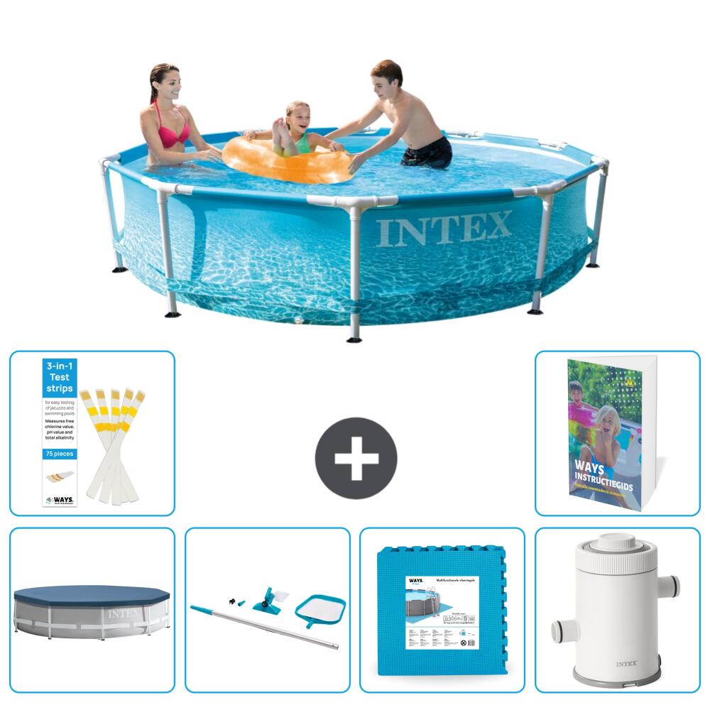 INTEX Basen ze stelażem Okrągły - 305x76 cm - 7-częściowy S17