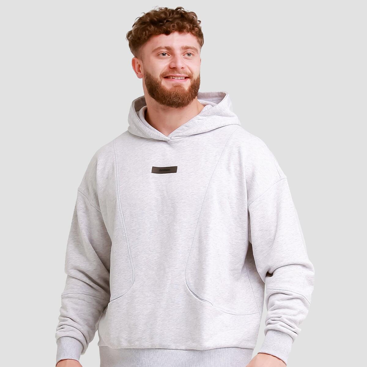 Bluza męska fitness z kapturem szara Unity