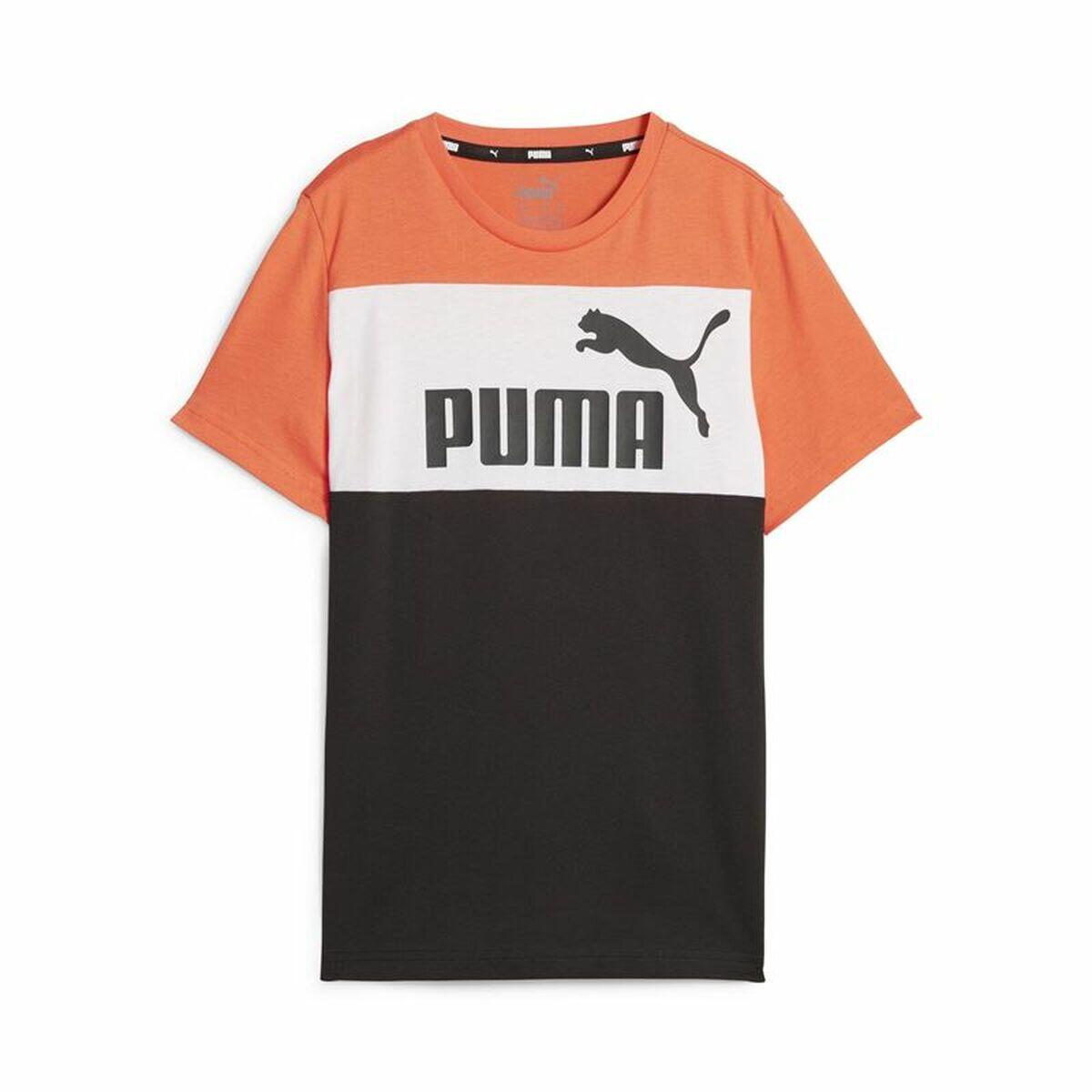 Koszulka z krótkim rękawem dla dzieci Puma Ess Block Czarny