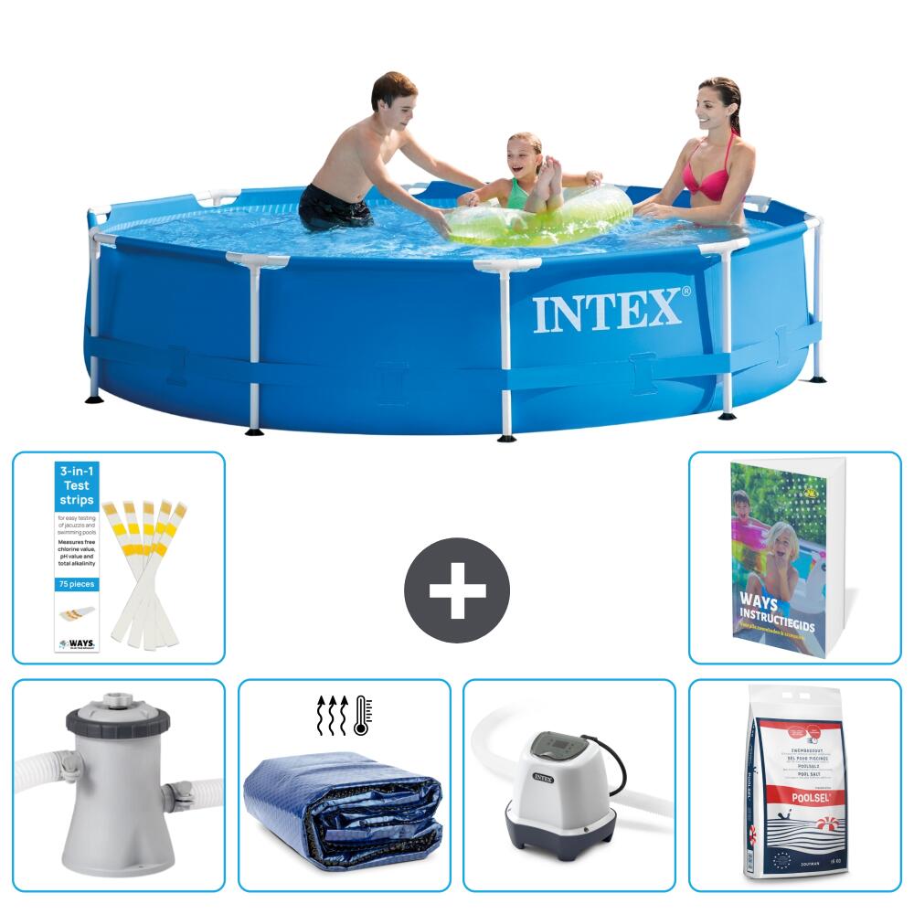 INTEX Basen ze stelażem Okrągły - 305x76 cm - 7-częściowy S329
