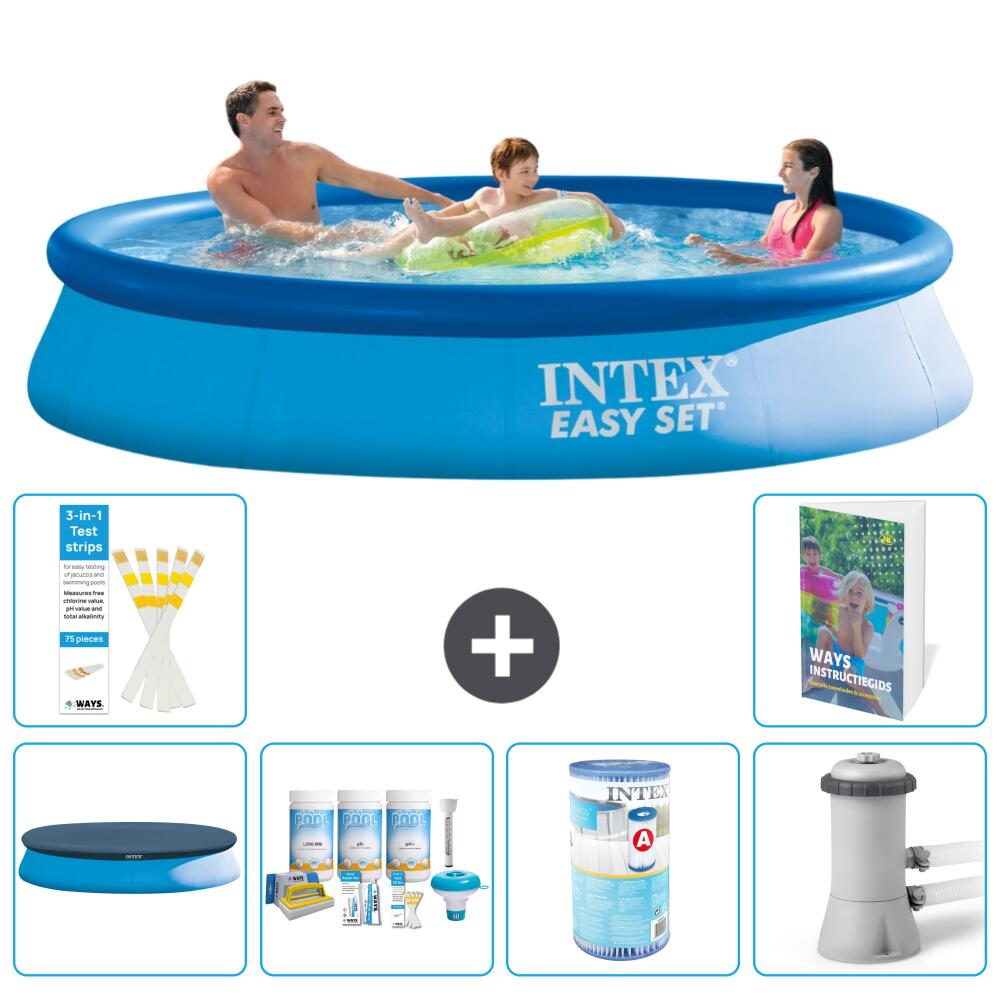 INTEX Basen Easy Set Okrągły - 366x76 cm - 7-częściowy S34