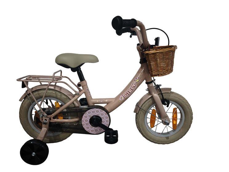 Bikefun Rower dziecięcy 12 dla dziewczynki, rama 23 cm, różowy.
