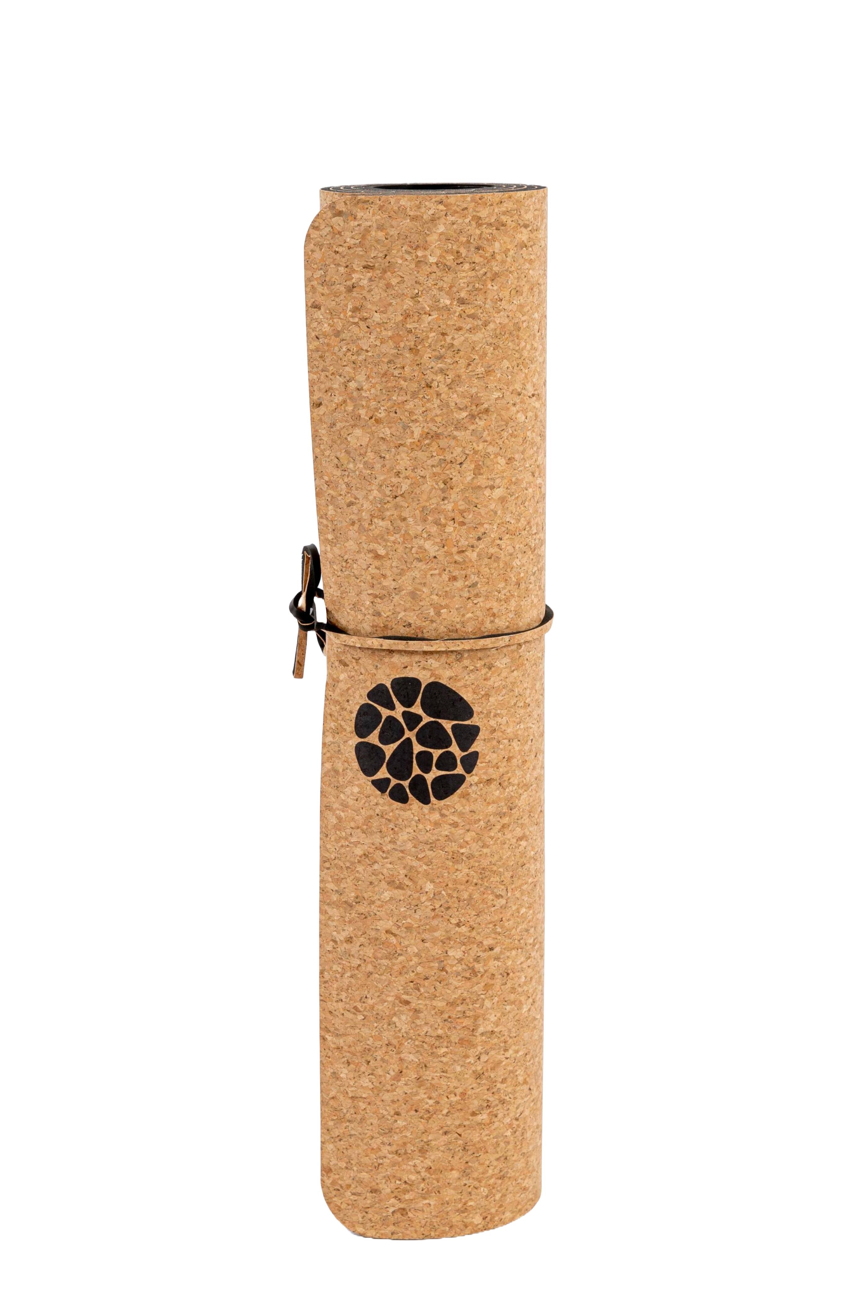 Ekstra komfortowa i długa mata do jogi - Naturalny korek - 6mm - 205x68cm