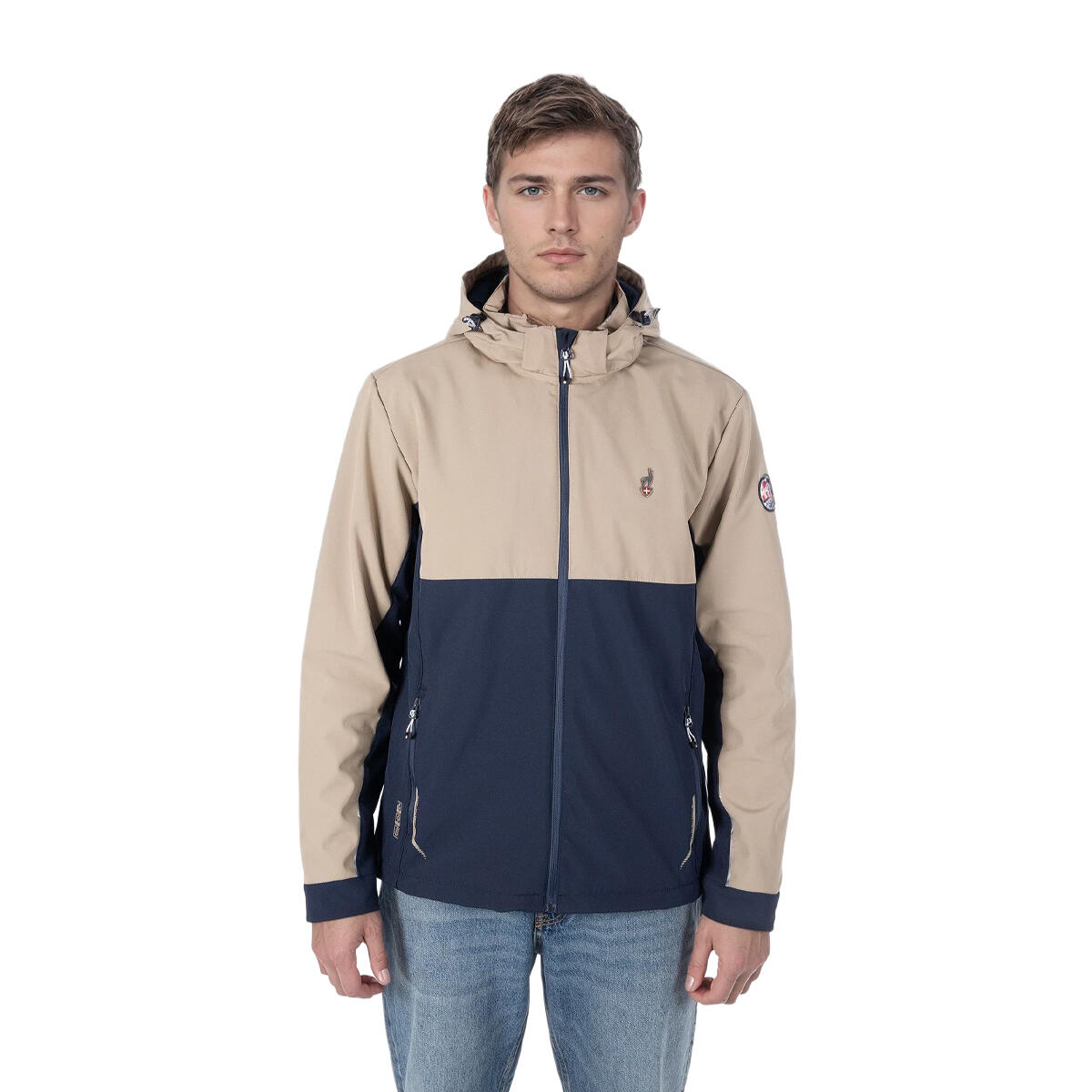 Kurtka męska softshell AULP z odpinanym kapturem elastyczna oddychająca
