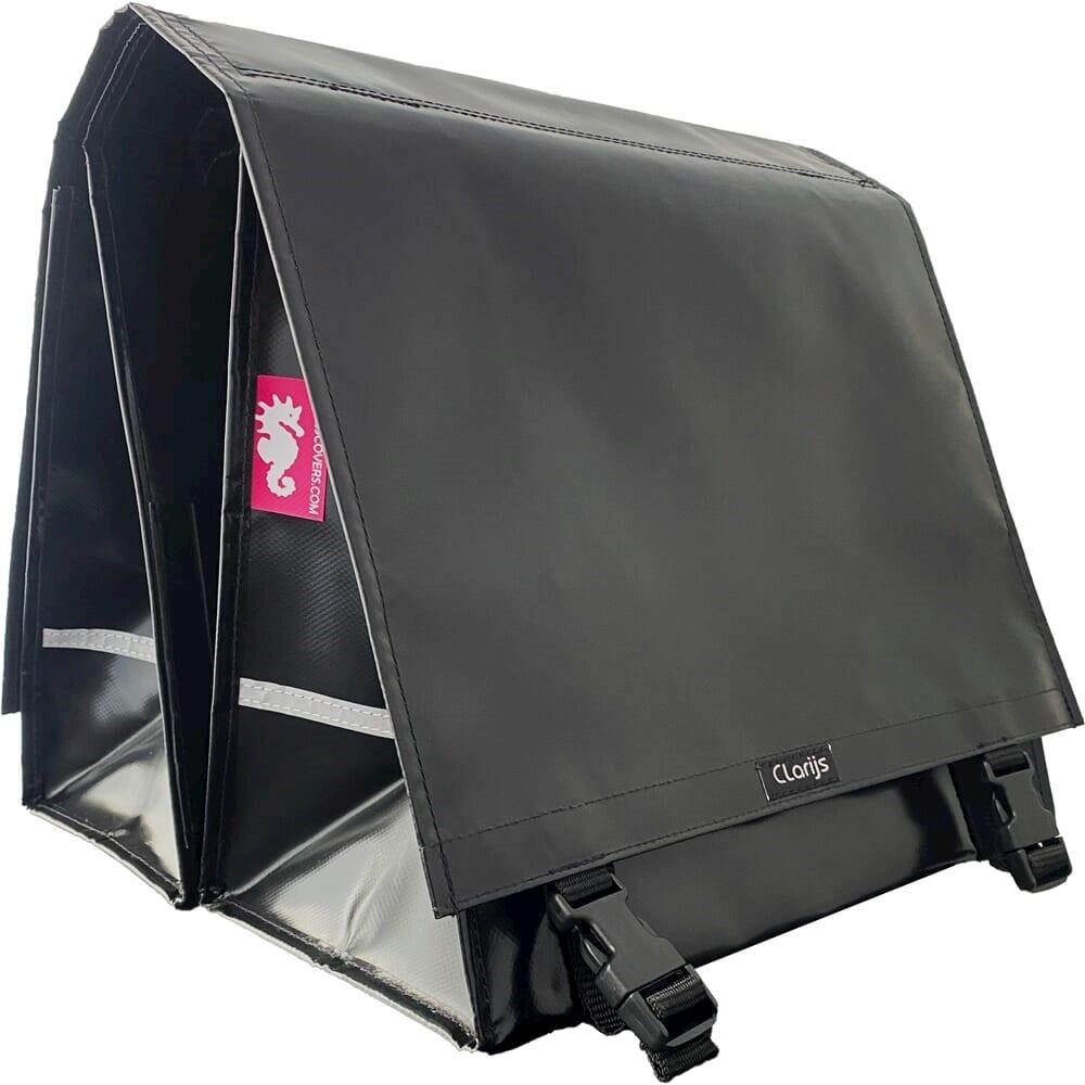 Clarijs sakwa rowerowa podwójna PVC 40L z wycięciem 16x16 cm czarna