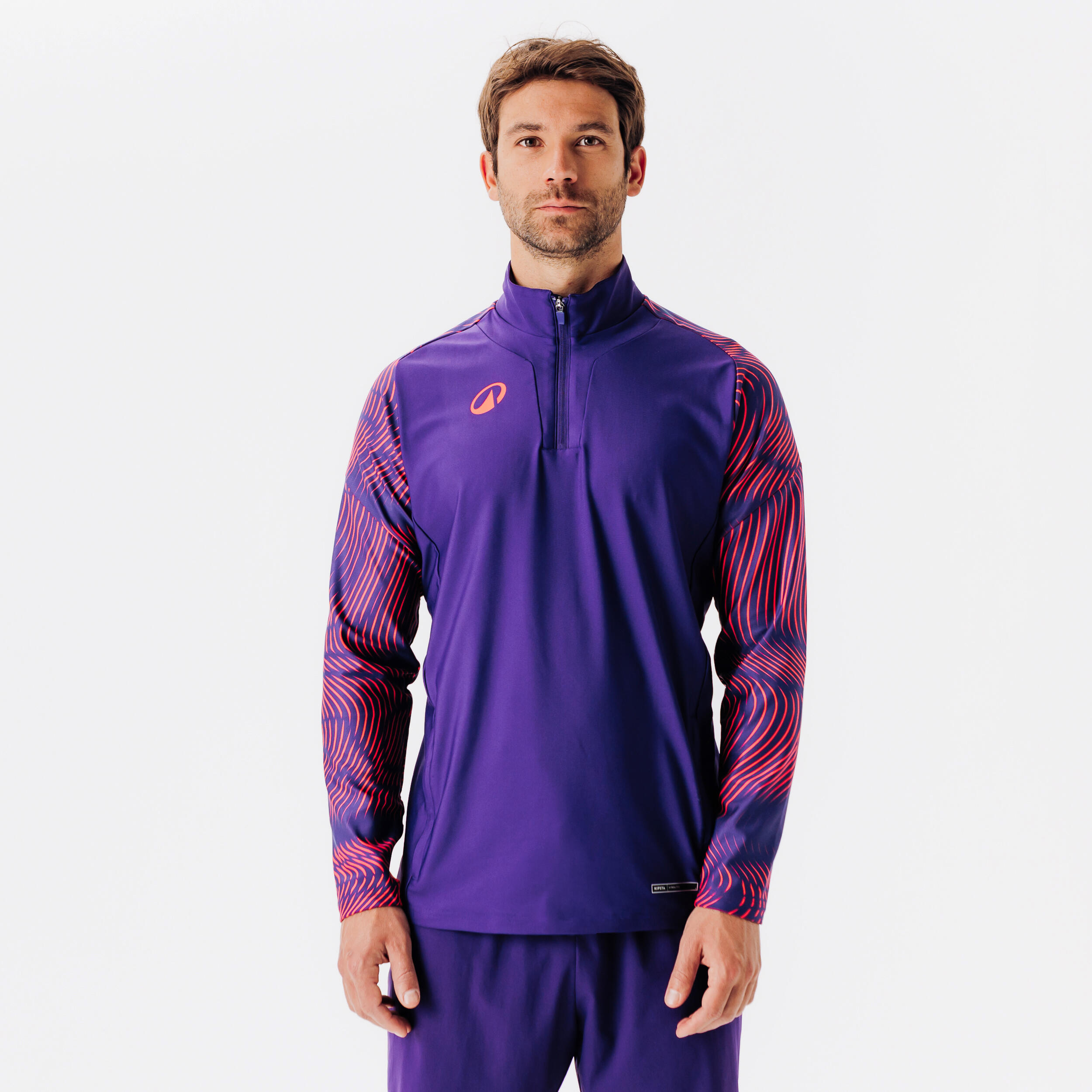 Bluza piłkarska Kipsta Viralto Wavy Club na krótki suwak