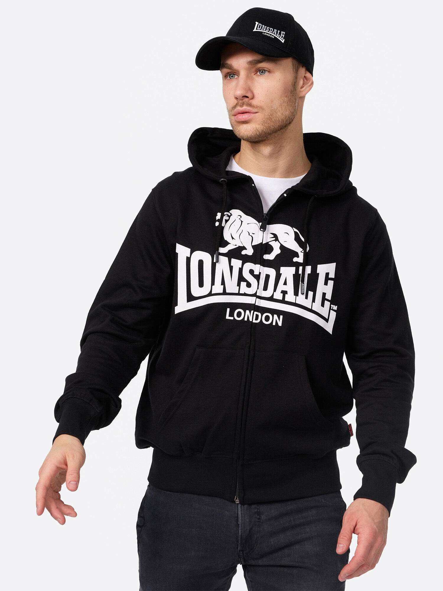 Bluza z kapturem i zamkiem błyskawicznym Lonsdale Krafty