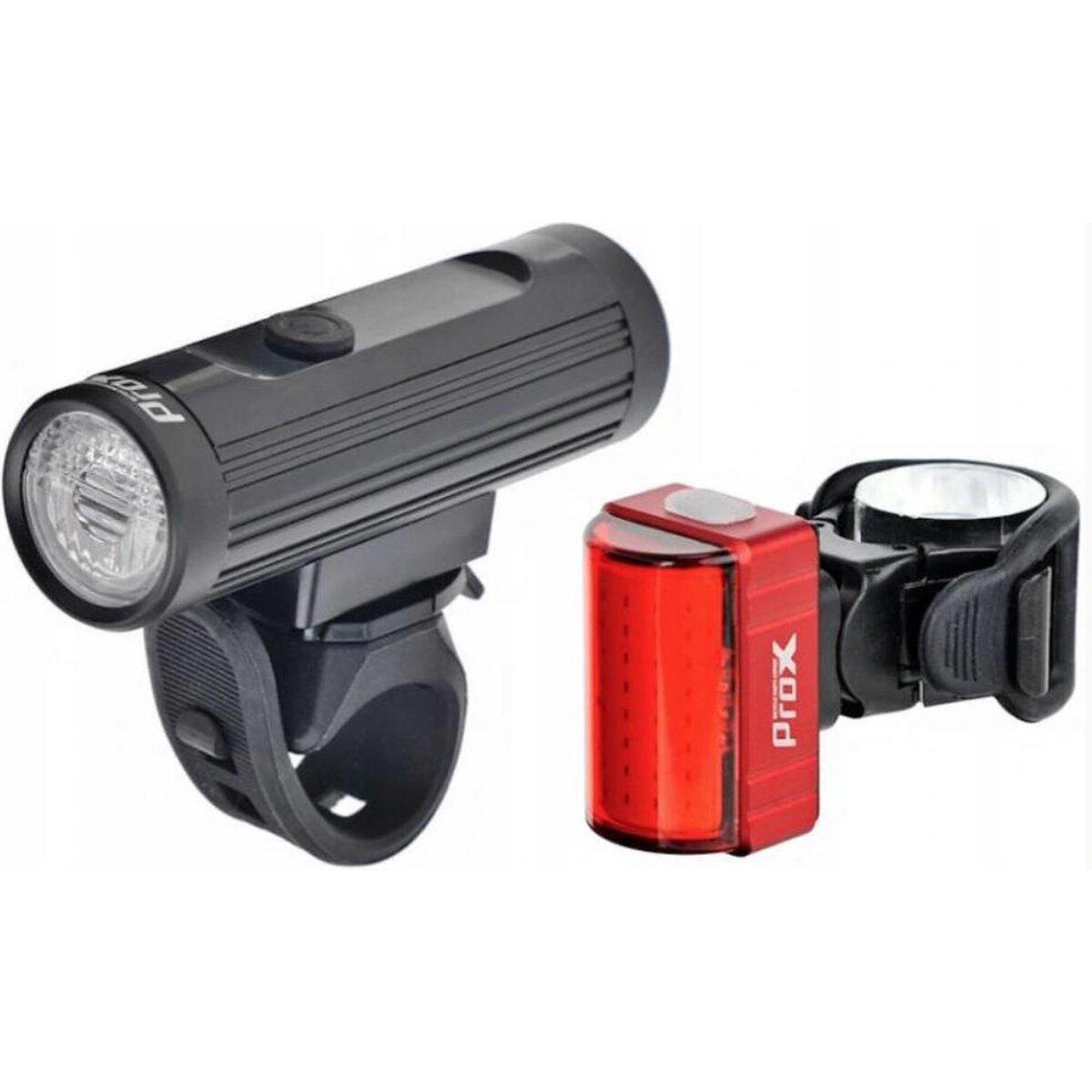 Zestaw lampek rowerowych Prox Hamal set 600 lm + zeta s 80 lm