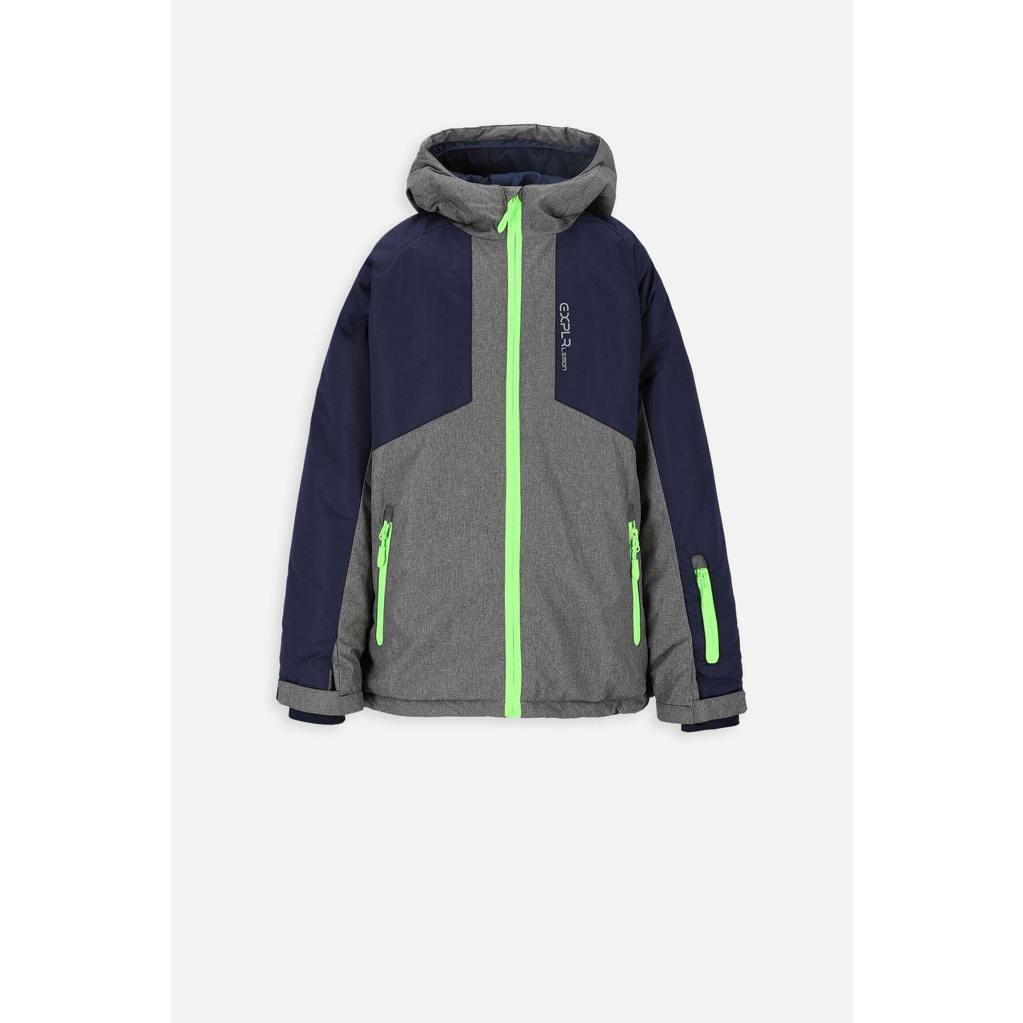 Kurtka narciarska chłopięca snowboard Lemon Explore ZL3 szara