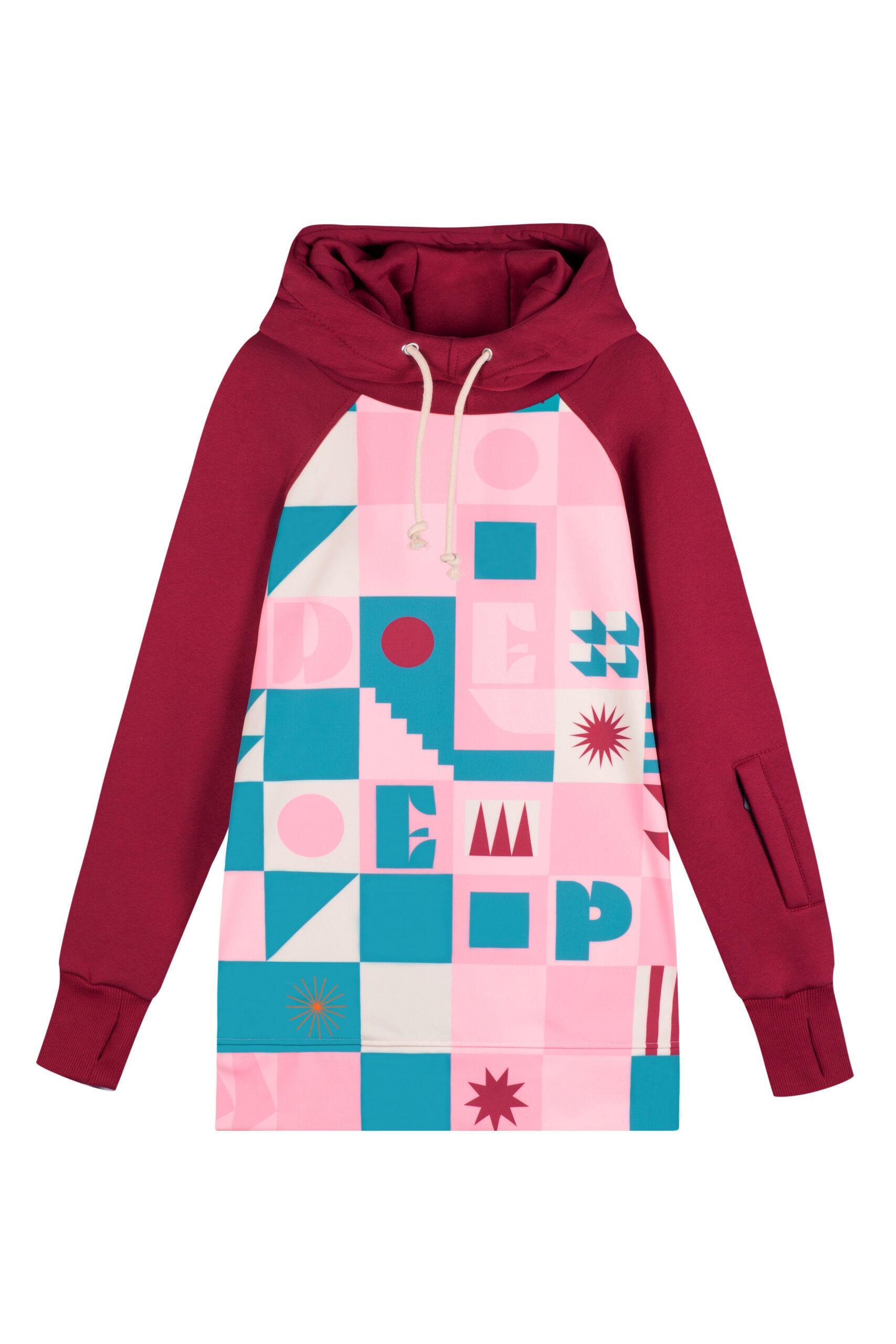 Bluza outdoorowa z kapturem damska DEEP TRIP Cartoon softshell