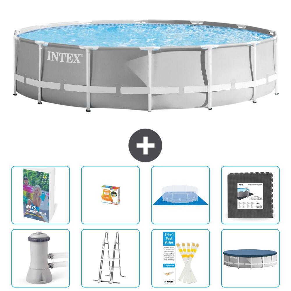 INTEX Basen Prism Frame Okrągły - 427x107 cm - 9-częściowy S525