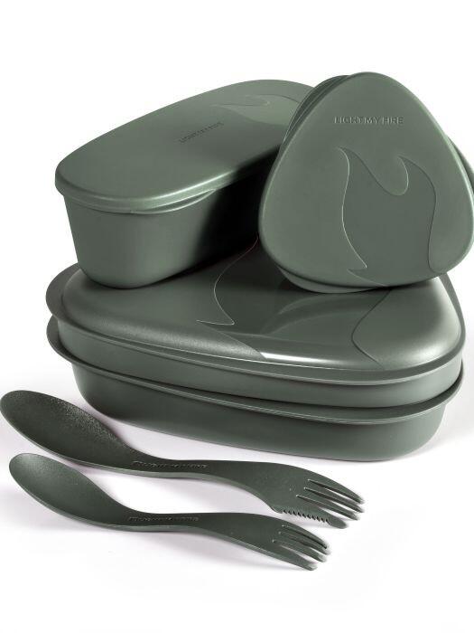Menażka zestaw naczyń turystycznych z dwoma sporkami Lunch Kit