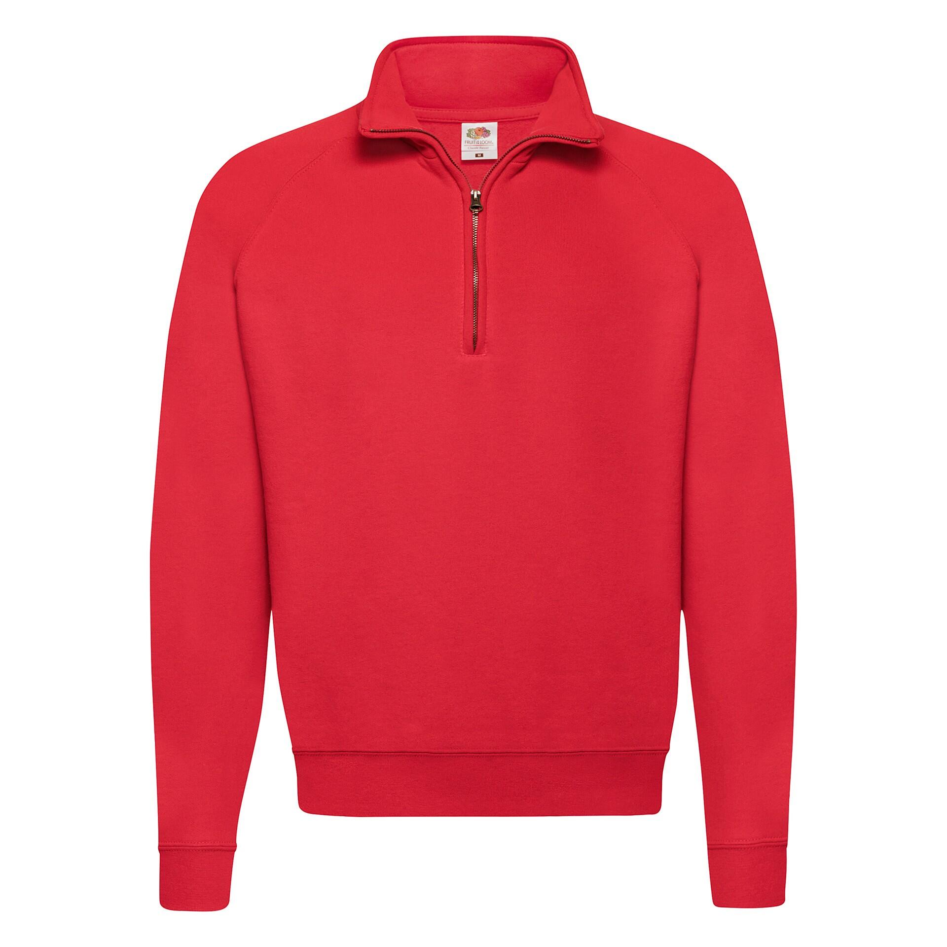 Bluza Fruit Of The Loom Classic Zip Neck dla dorosłych Rojo