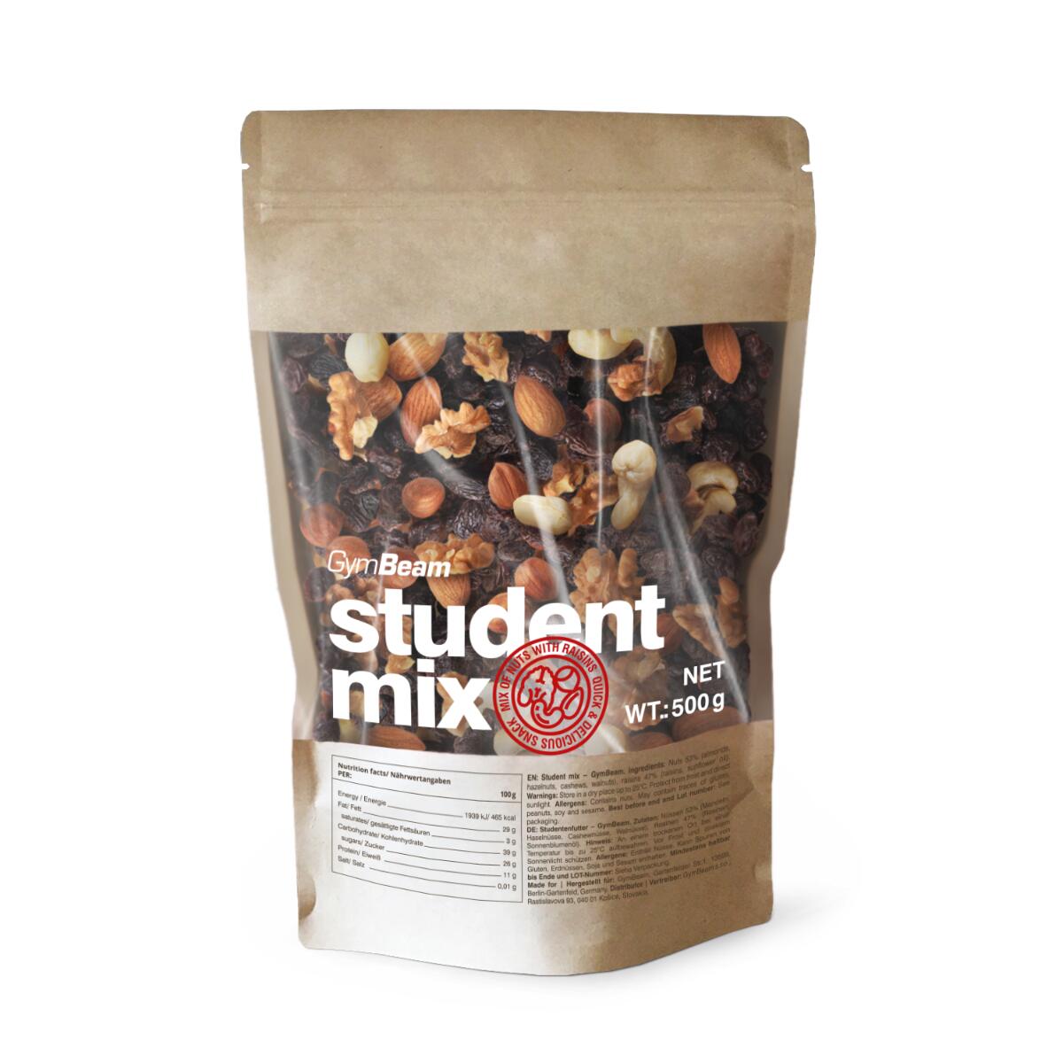 Mieszanka studencka orzechy i rodzynki 500 g