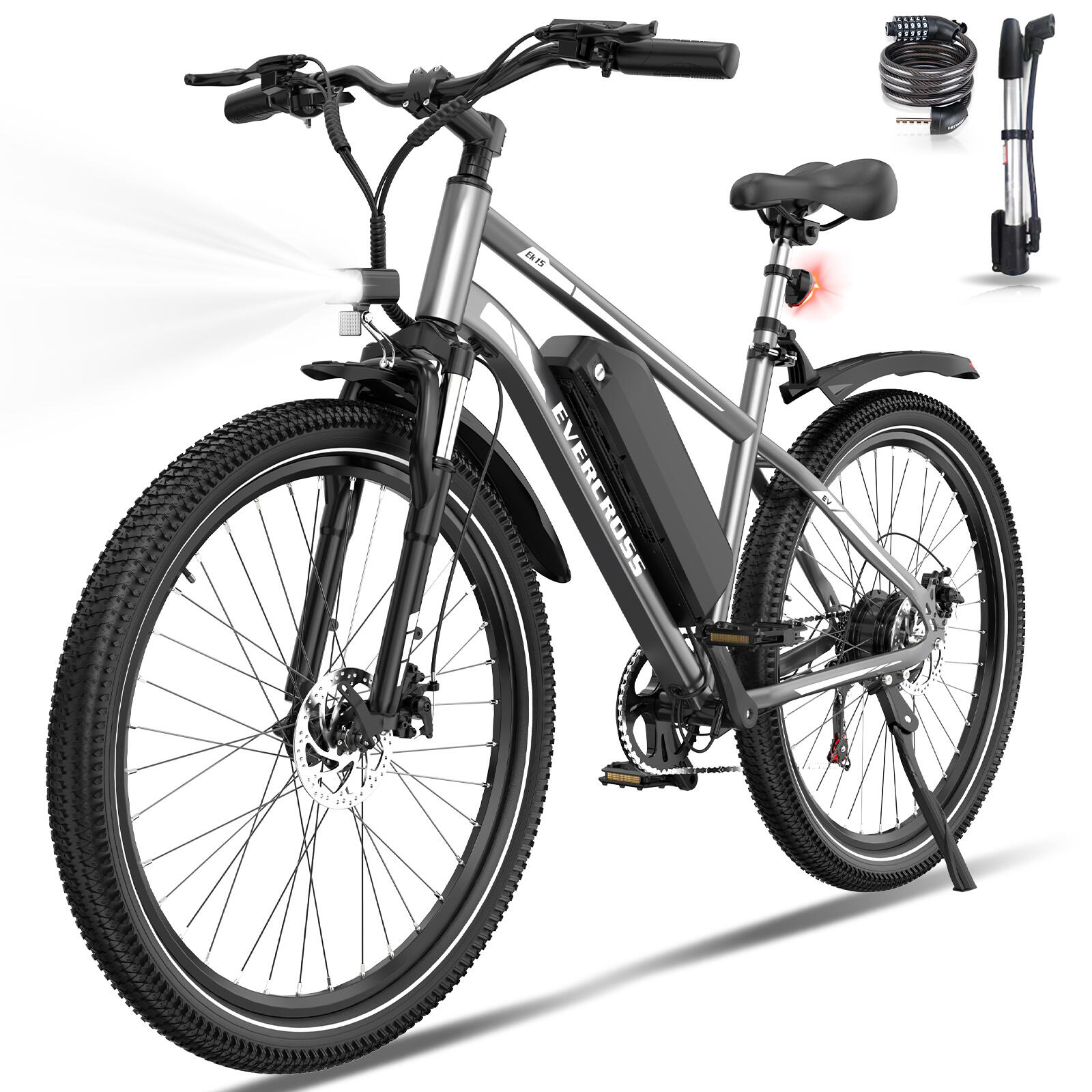 Rower Elektryczny Górski 27,5 - Bateria 468Wh - 7 Biegów - Amortyzacja -EK15