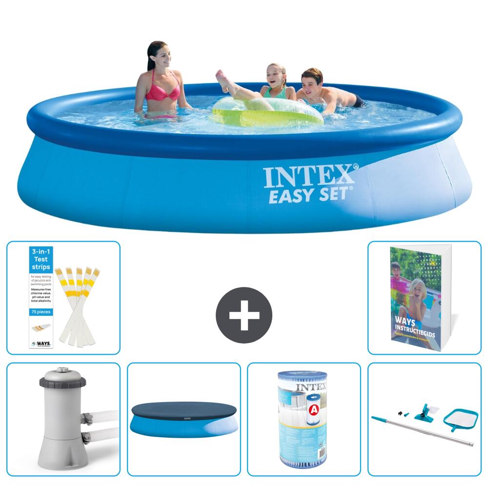 INTEX Basen Easy Set Okrągły - 396x84 cm - 7-częściowy S304