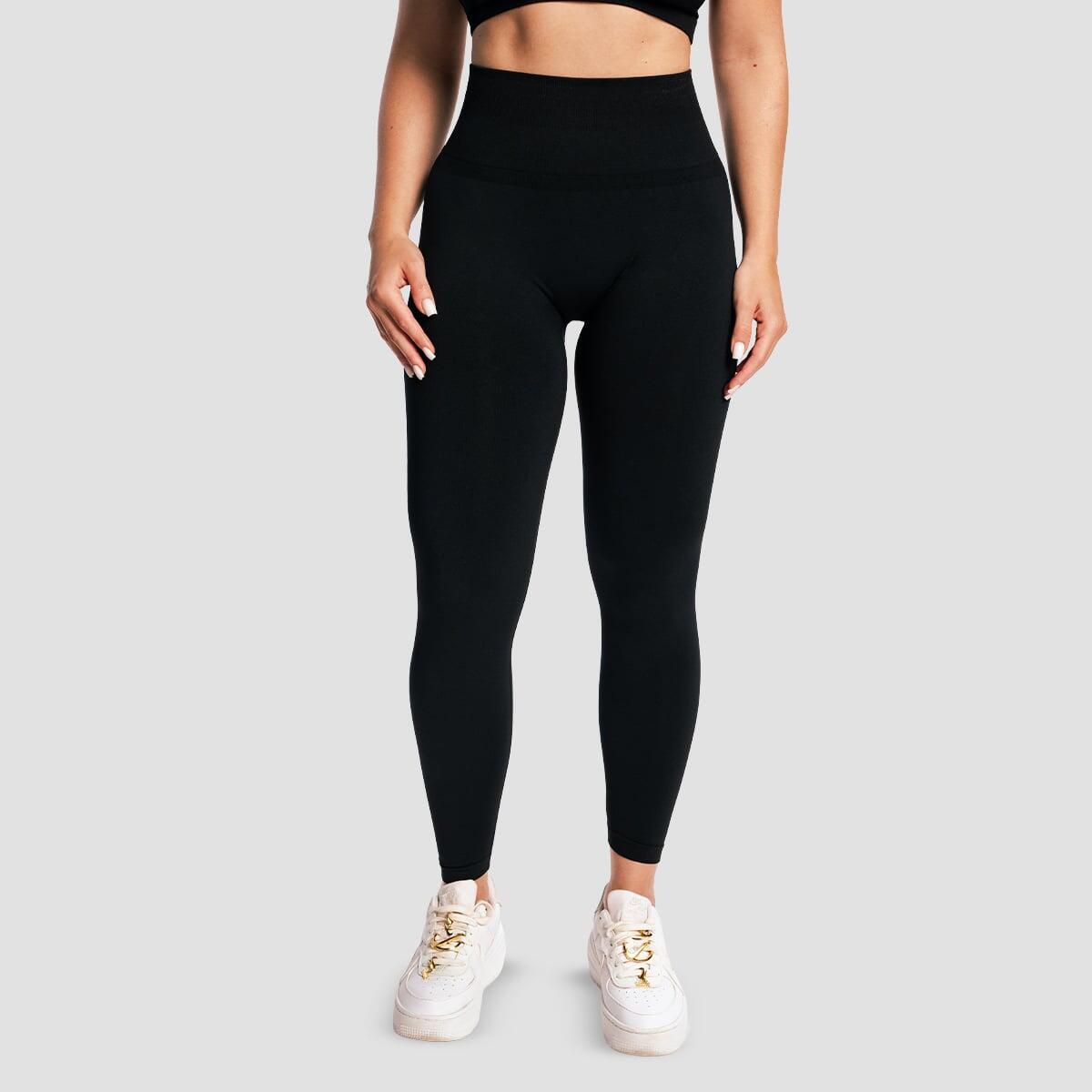 Legginsy damskie fitness bezszwowe czarne Sculpt Seamless