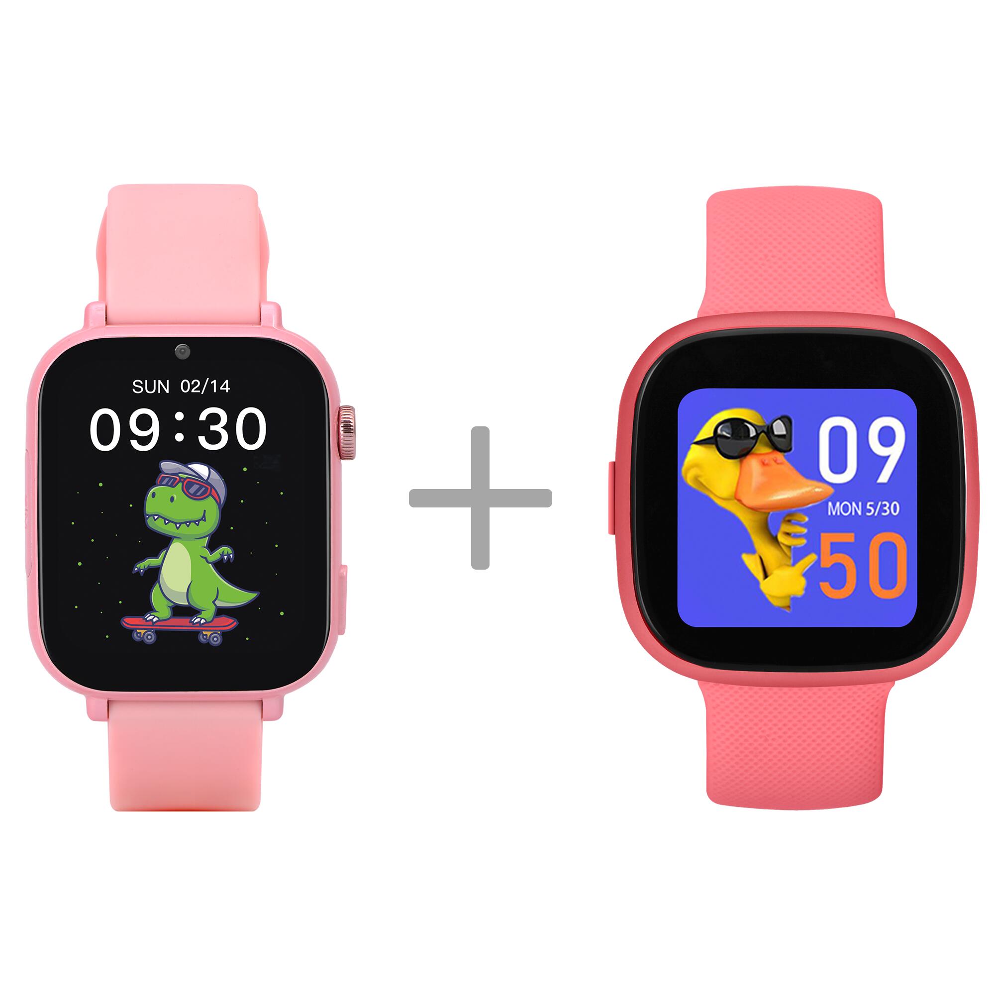 Zestaw Garett Kids Nice Pro 4G różowy + Garett Kids Fit różowy
