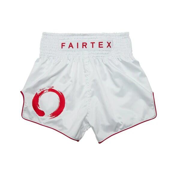 Spodenki Muay Thai ENSO Fairtex BS1918 Białe/Czerwone S