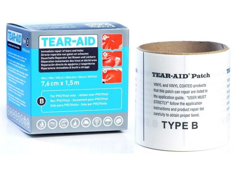 Taśma łata naprawcza do basenu kajaka materaca z PVC Tear-aid Typ B 1,5m